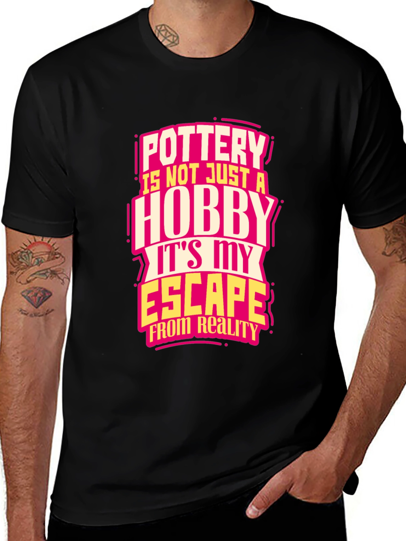 Variant 24 of Pottery Hobby Escape Black T-Shirt