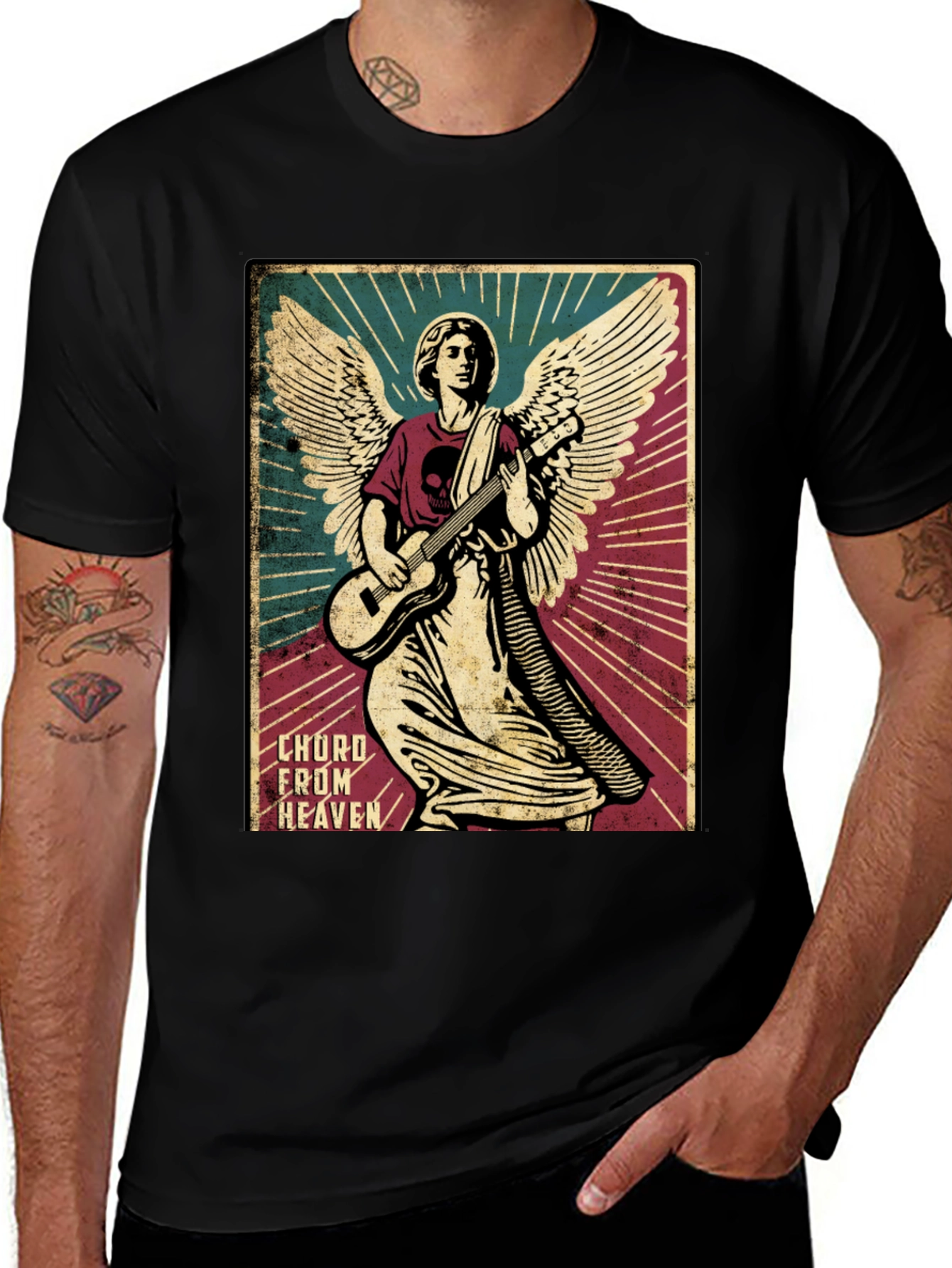 Variant 6 of Angel Guitarist Graphic Tee