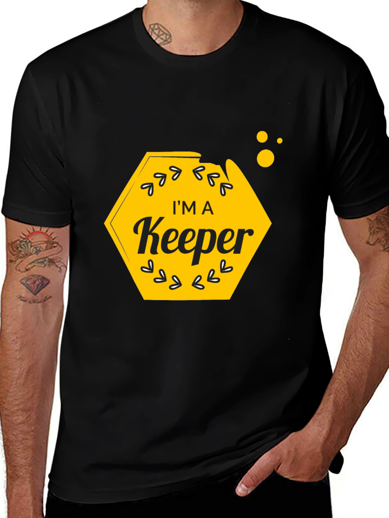 Variant 10 of I'm a Keeper Black T-Shirt