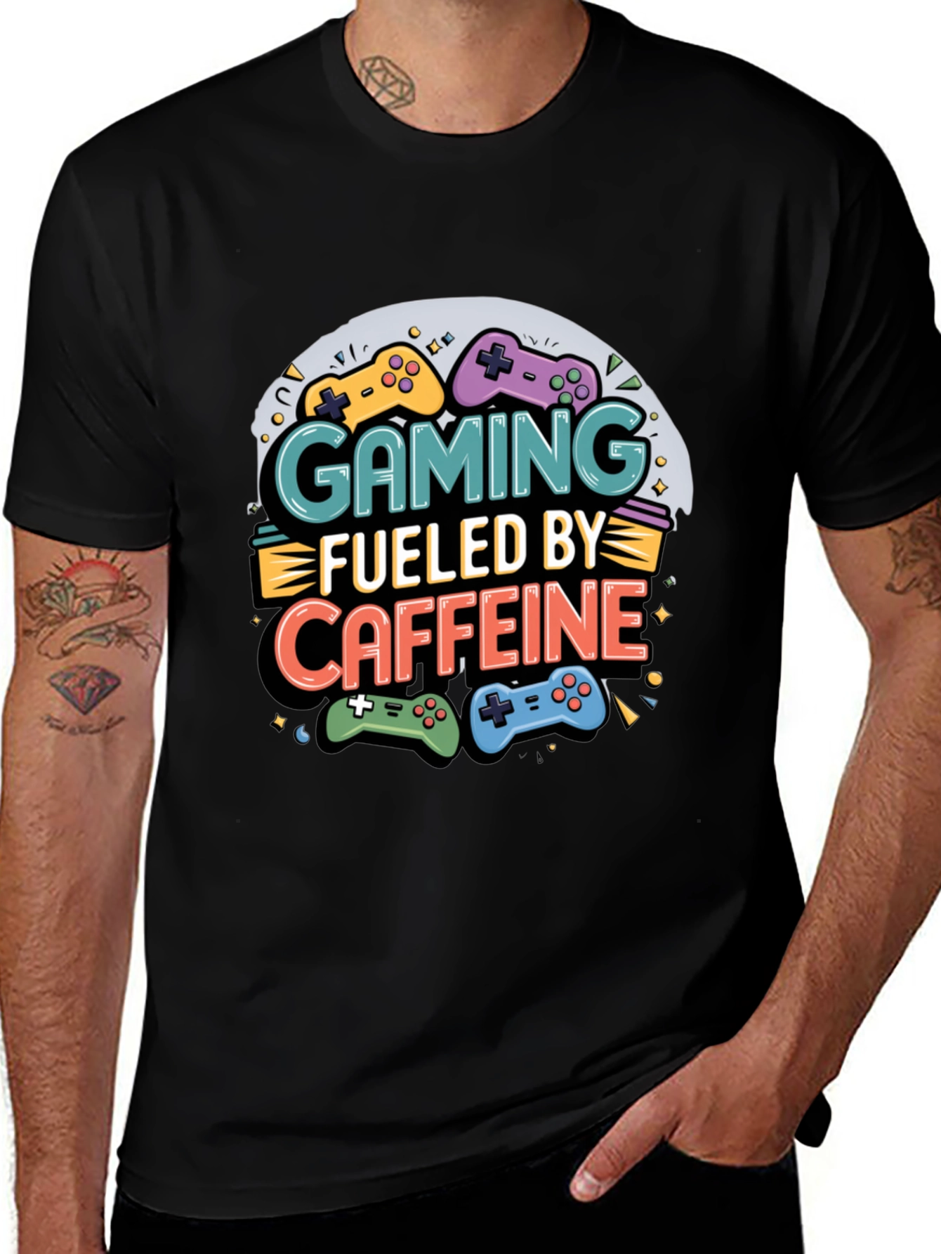 Variant 22 of Gaming Fueled by Caffeine Graphic T-Shirt