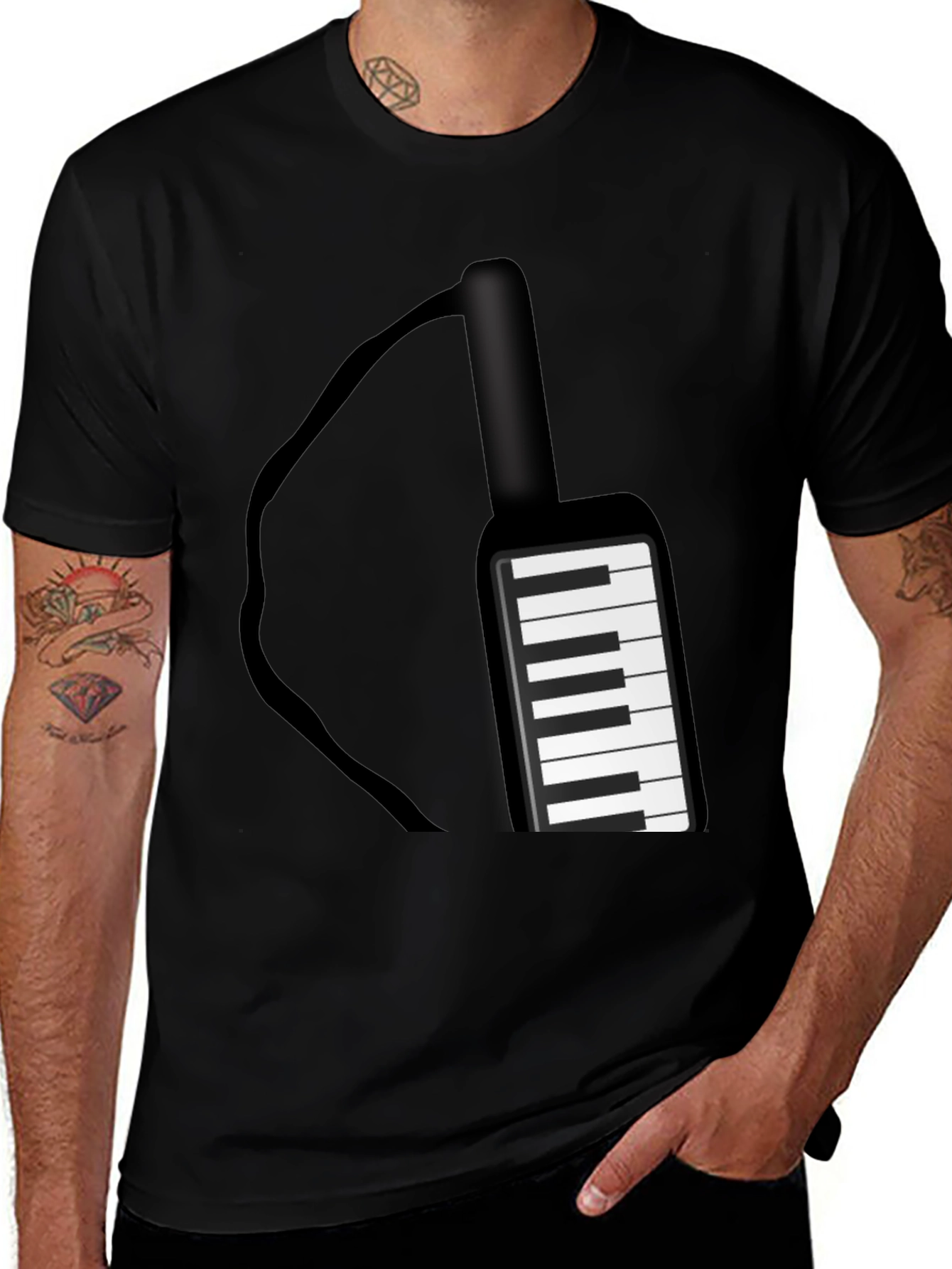 Variant 26 of Novelty Keyboard T-Shirt - Music Lover Gift
