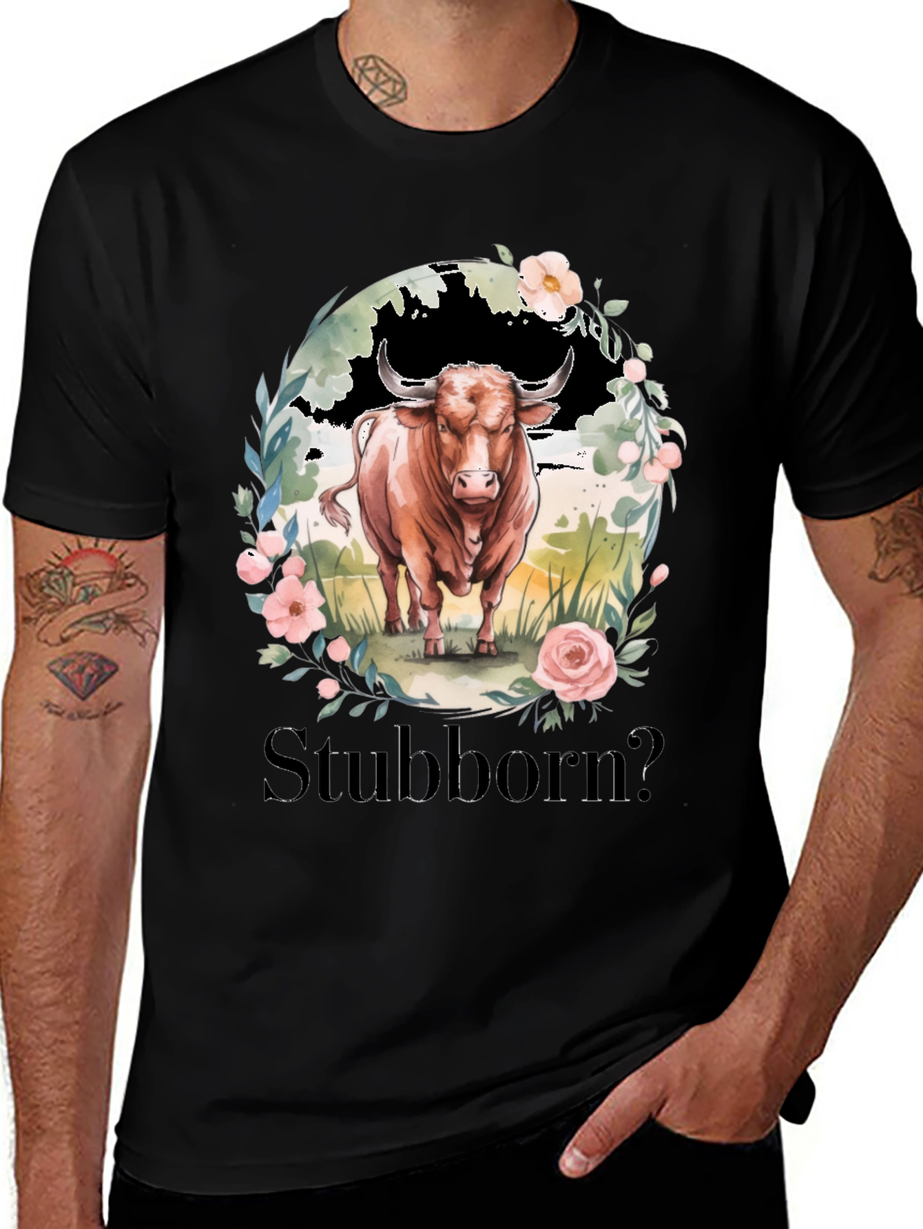 Variant 11 of Stubborn Bull Graphic T-Shirt