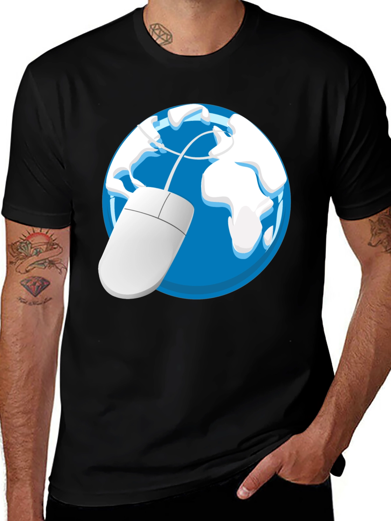 Variant 20 of Global Connection T-Shirt - Worldwide Access Design