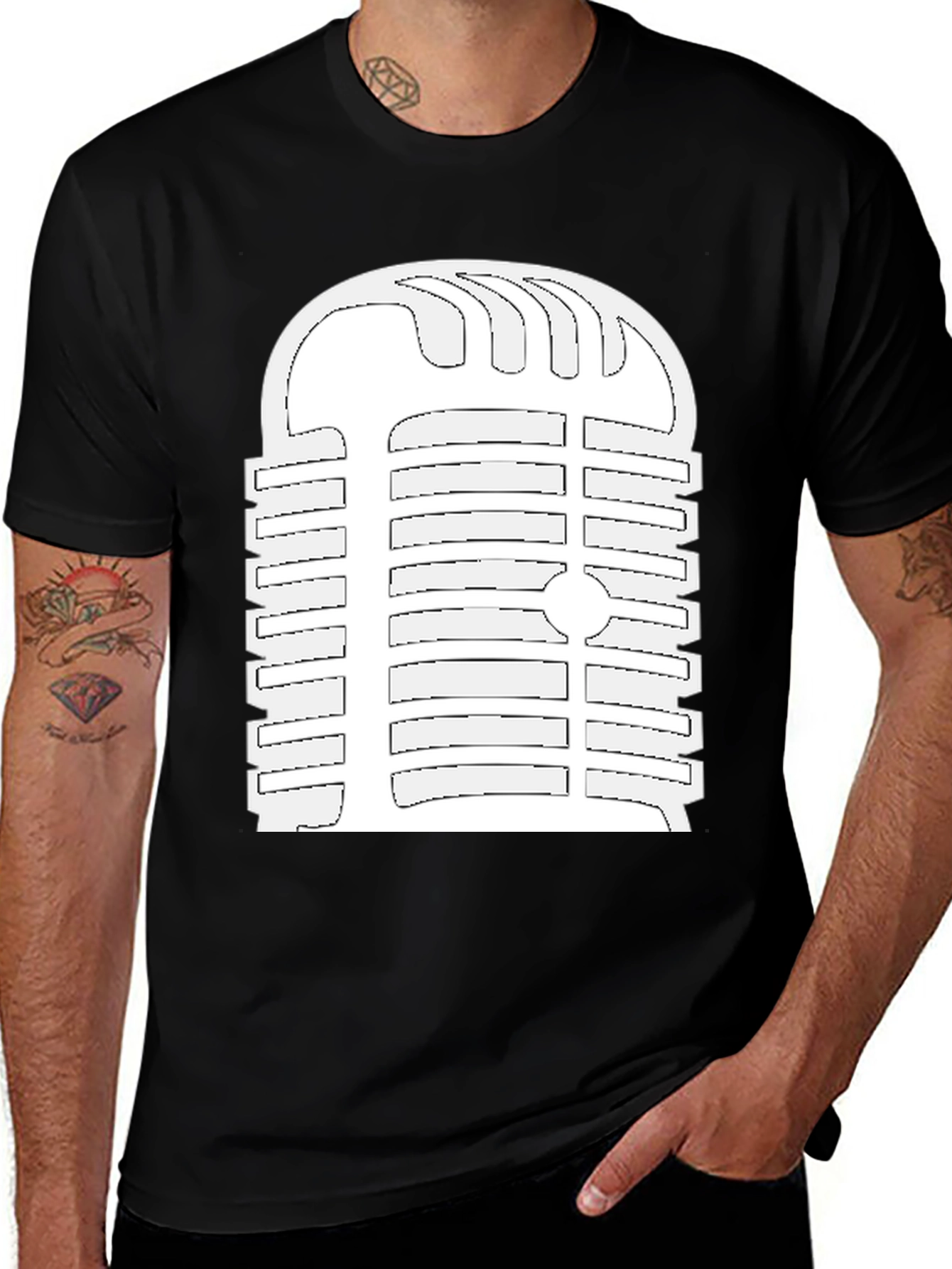 Variant 29 of Vintage Microphone Graphic Tee