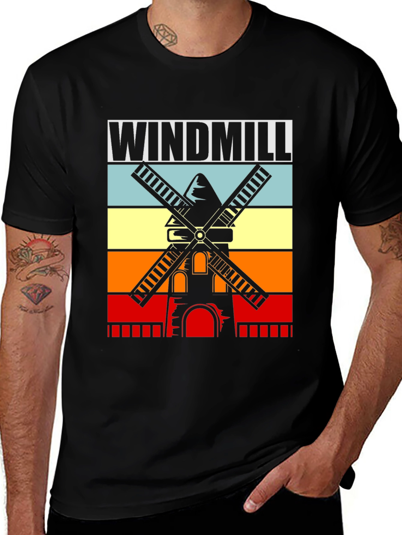 Variant 11 of Vintage Windmill T-Shirt - Retro Style Graphic Tee