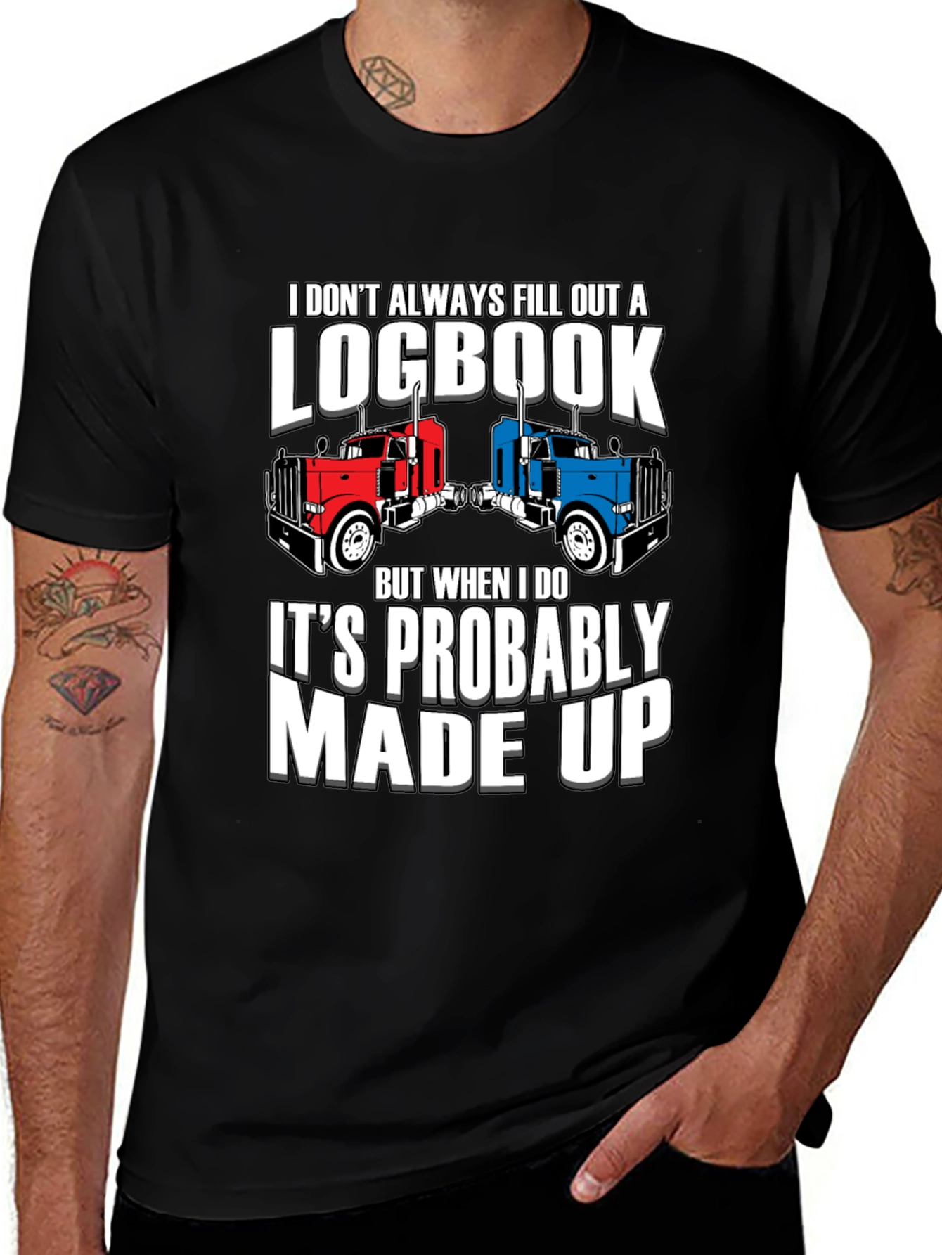 Variant 27 of Funny Trucker Logbook T-Shirt