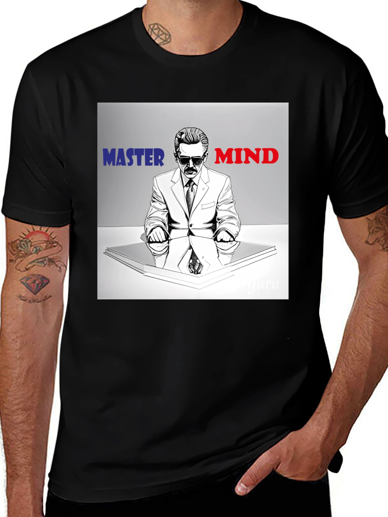 Variant 25 of Master Mind Graphic Tee - Cool Black T-Shirt