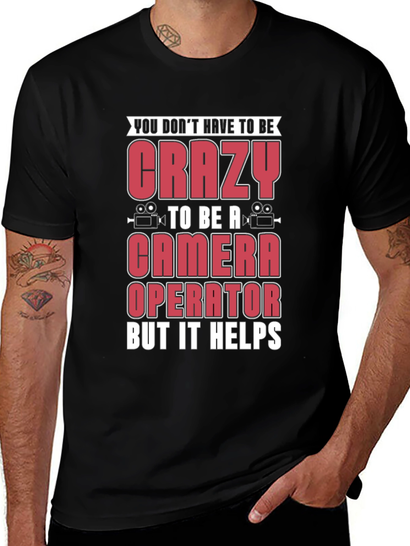 Variant 2 of Crazy Camera Operator Graphic T-Shirt