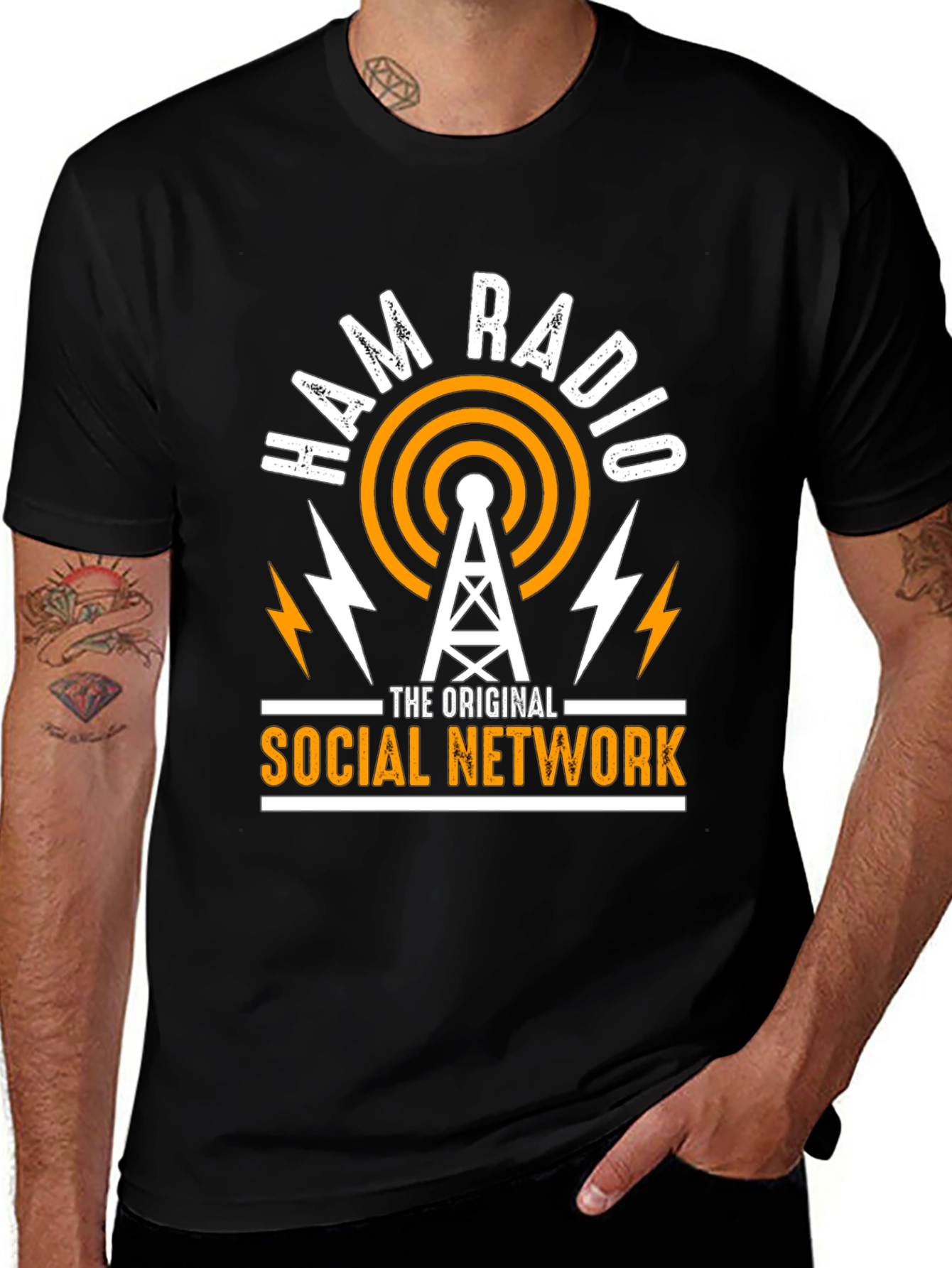 Variant 27 of Ham Radio Original Social Network Graphic T-Shirt