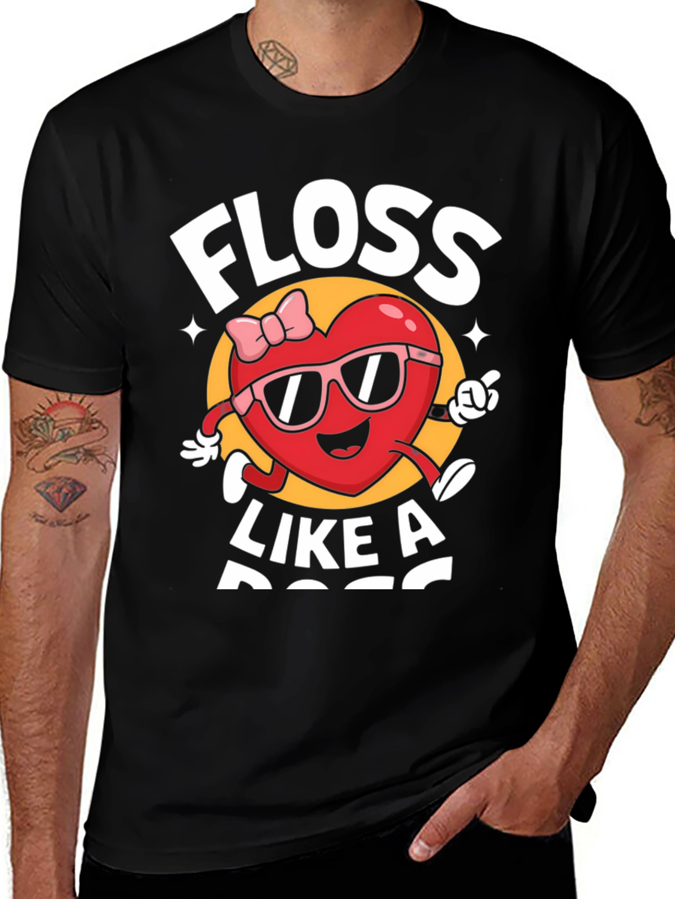 Variant 17 of Floss Like A Boss Black Graphic Tee