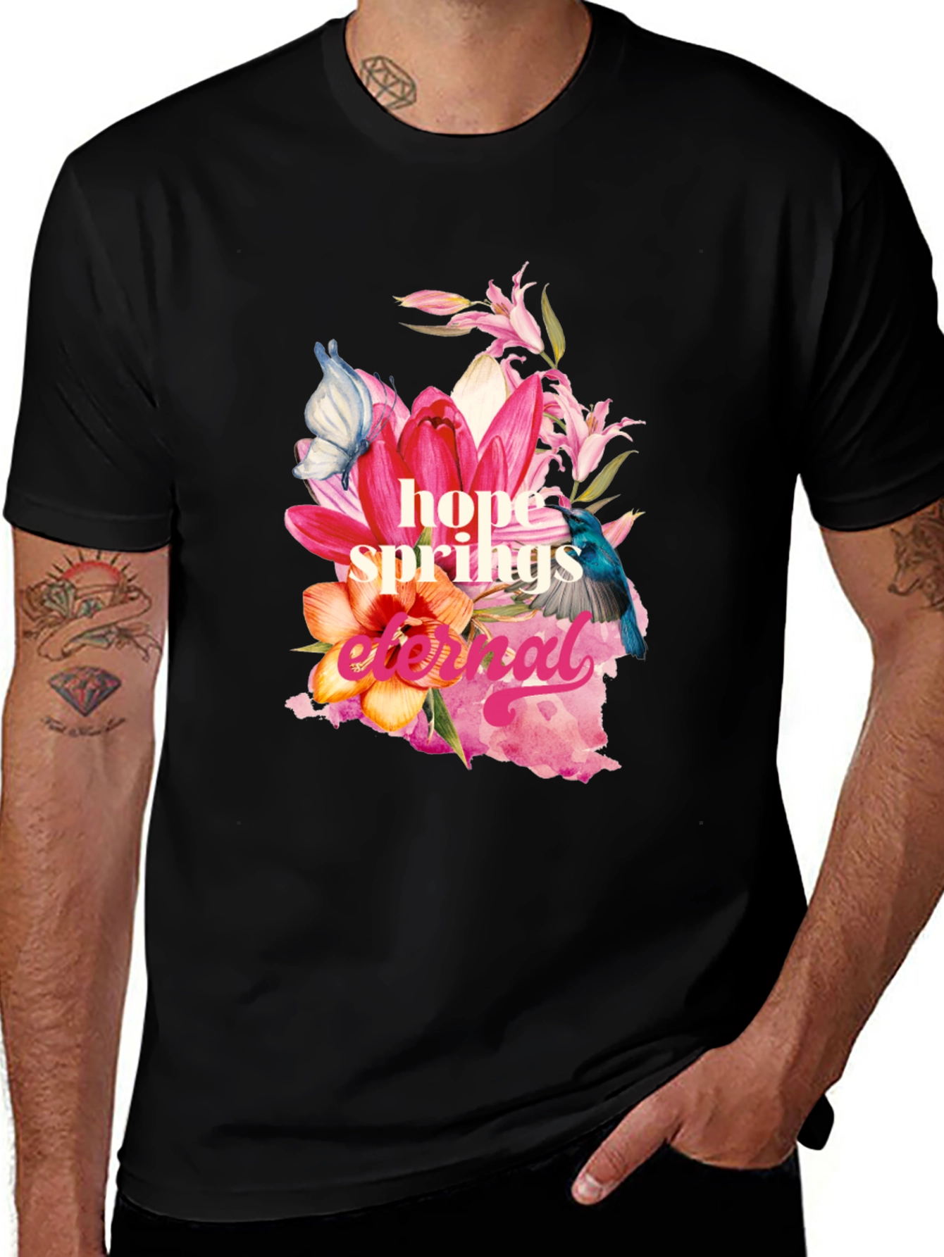 Variant 23 of Hope Springs Eternal Floral Graphic Tee