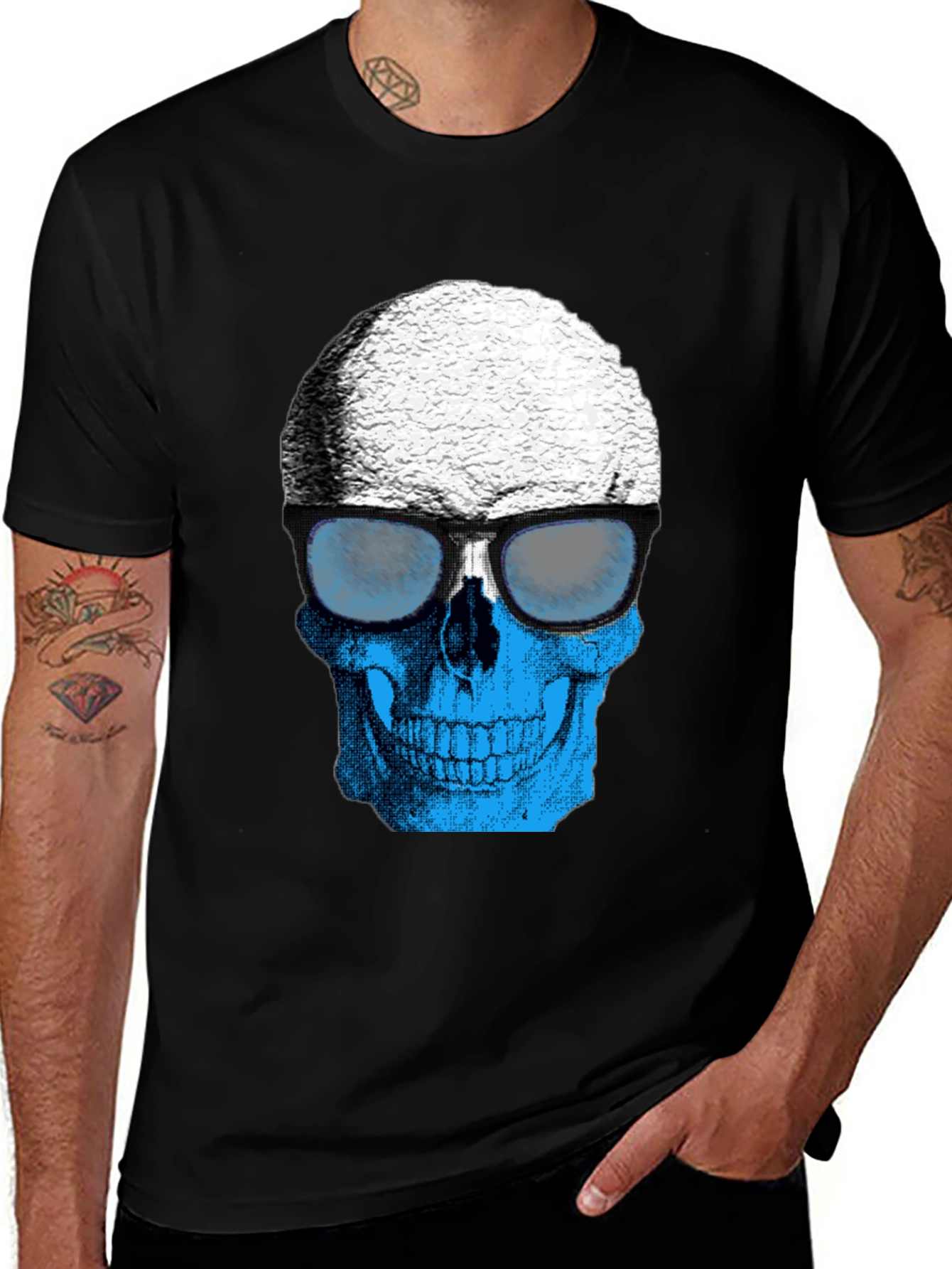 Variant 26 of Skull Graphic Tee - Cool & Edgy Black T-Shirt