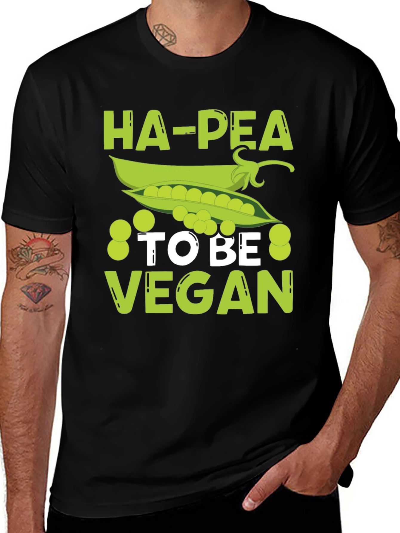 Variant 5 of Ha-Pea To Be Vegan Graphic Tee