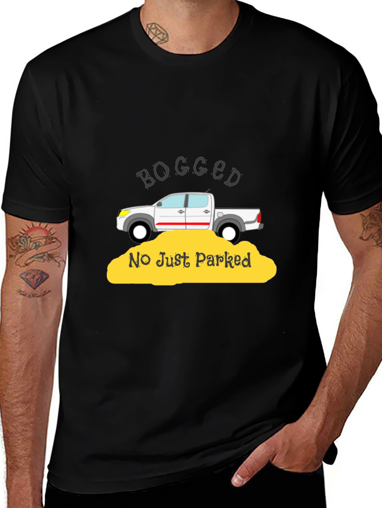 Variant 29 of Bogged, Not Just Parked, Black T-Shirt