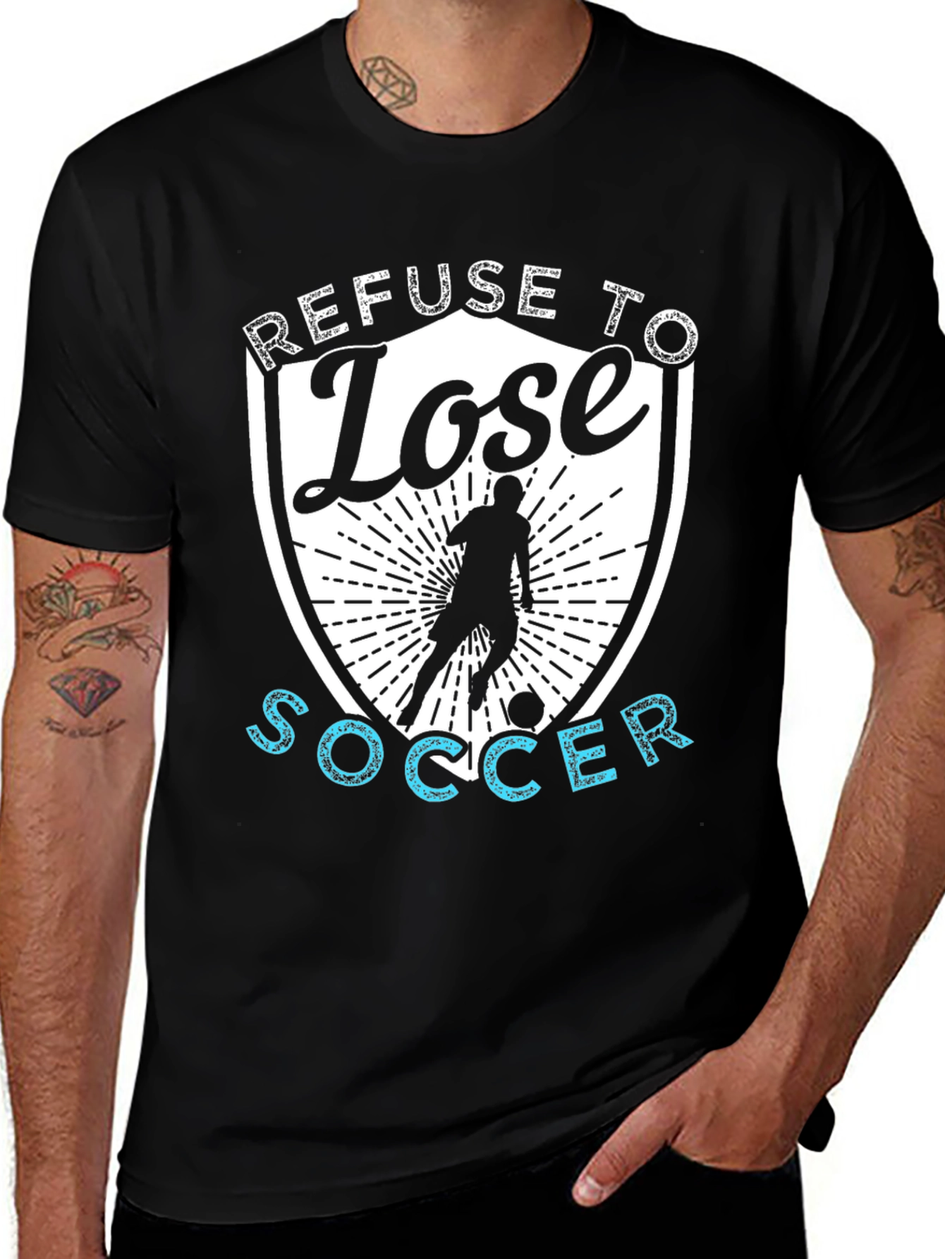 Variant 28 of Refuse To Lose Soccer Graphic T-Shirt