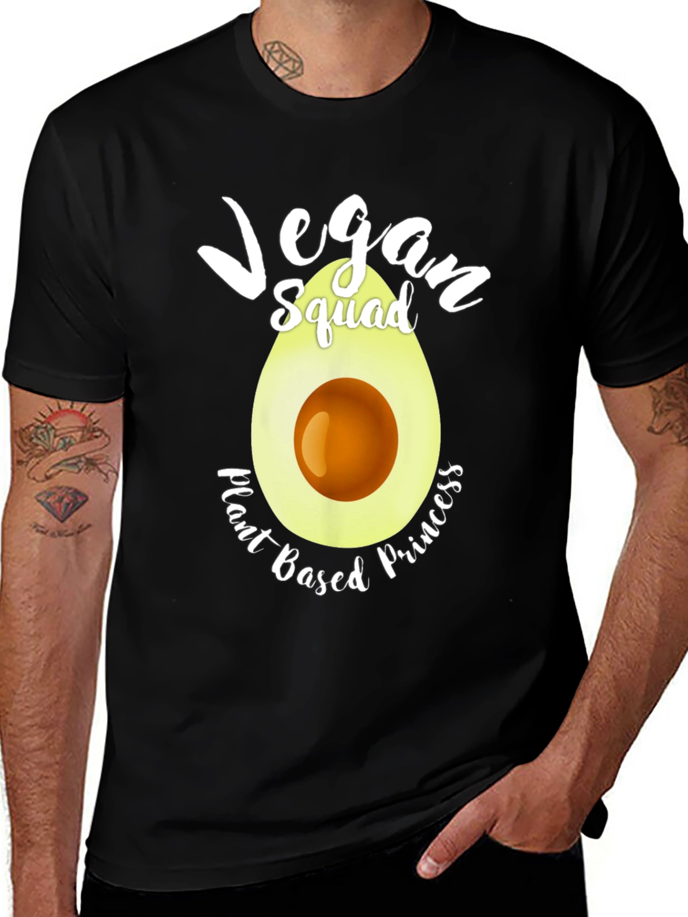 Variant 29 of Vegan Squad Avocado Graphic T-Shirt