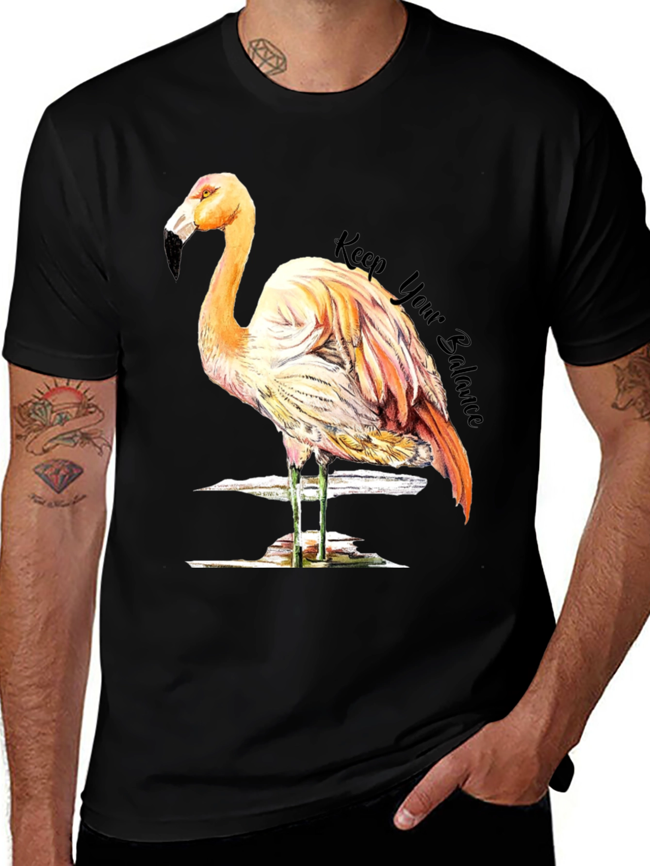 Variant 21 of Flamingo Balance Graphic Tee
