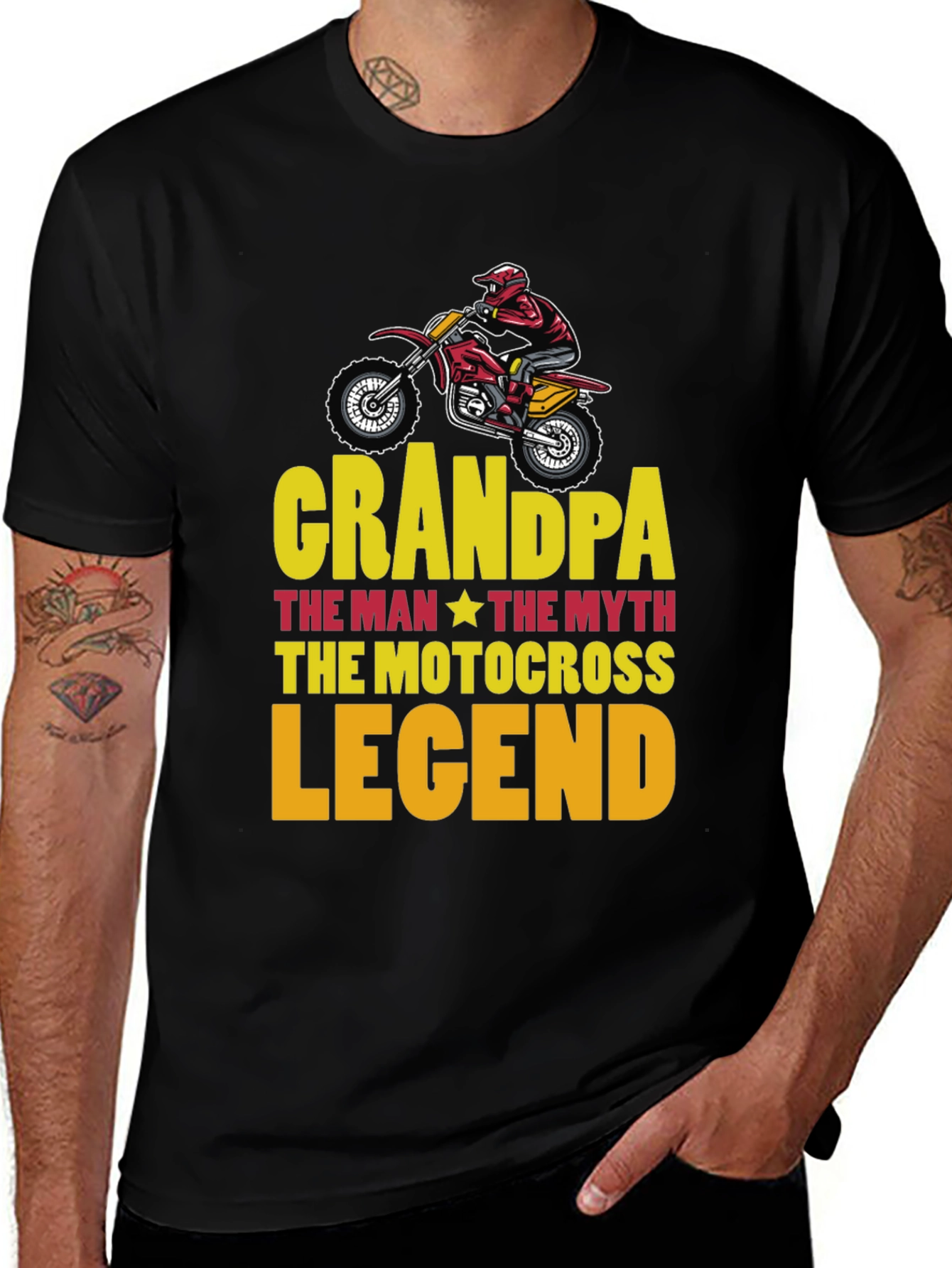 Variant 11 of Grandpa Motocross Legend T-Shirt - Gift for Grandfathers