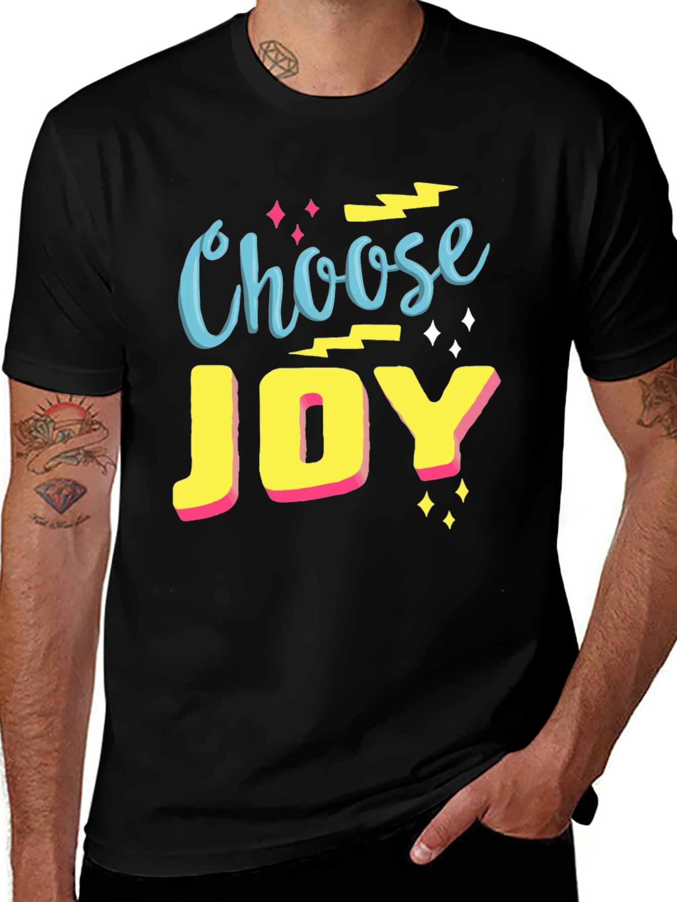 Variant 10 of Choose Joy Black T-Shirt