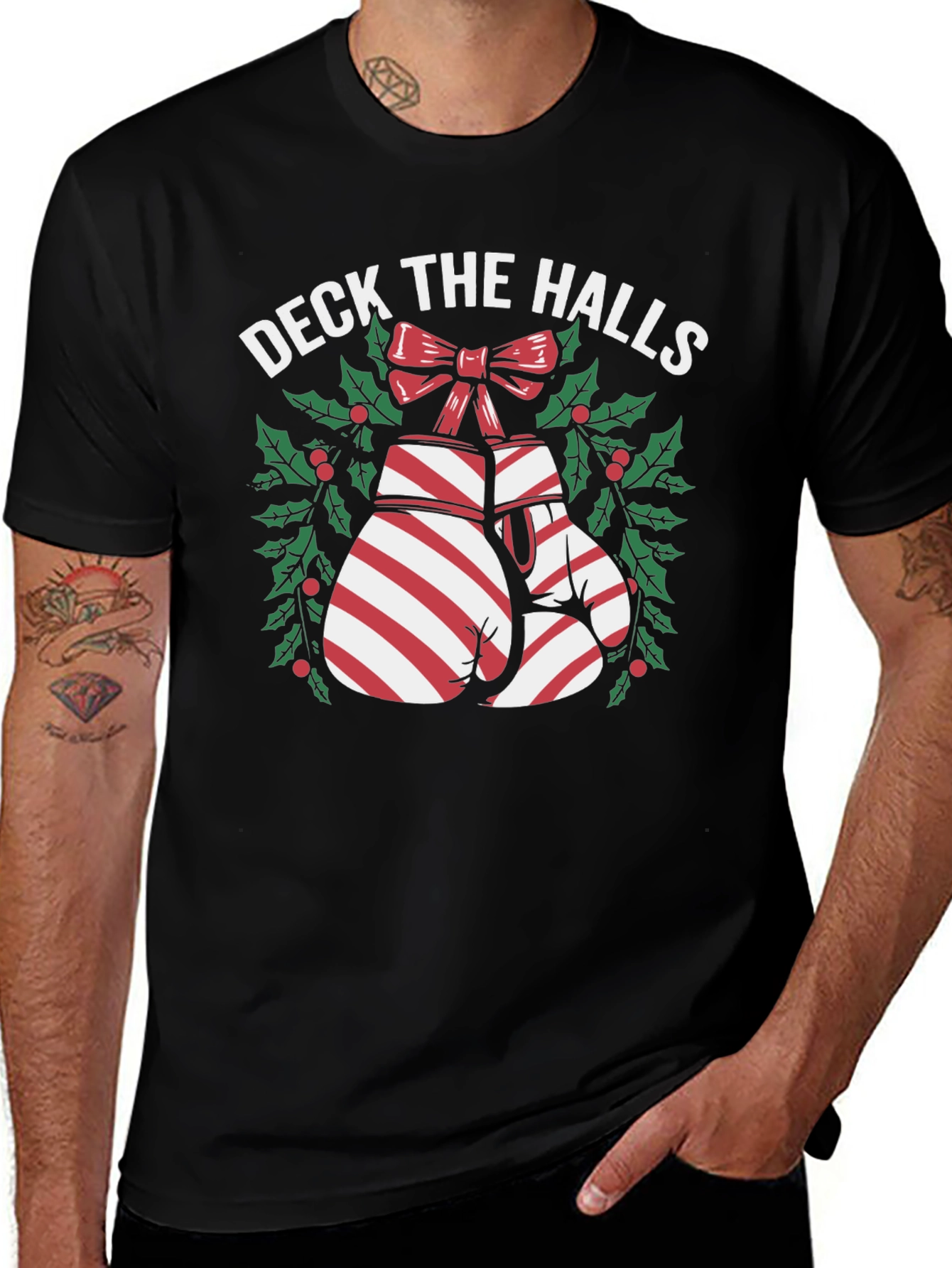 Deck the Halls Boxing Gloves Christmas T-Shirt