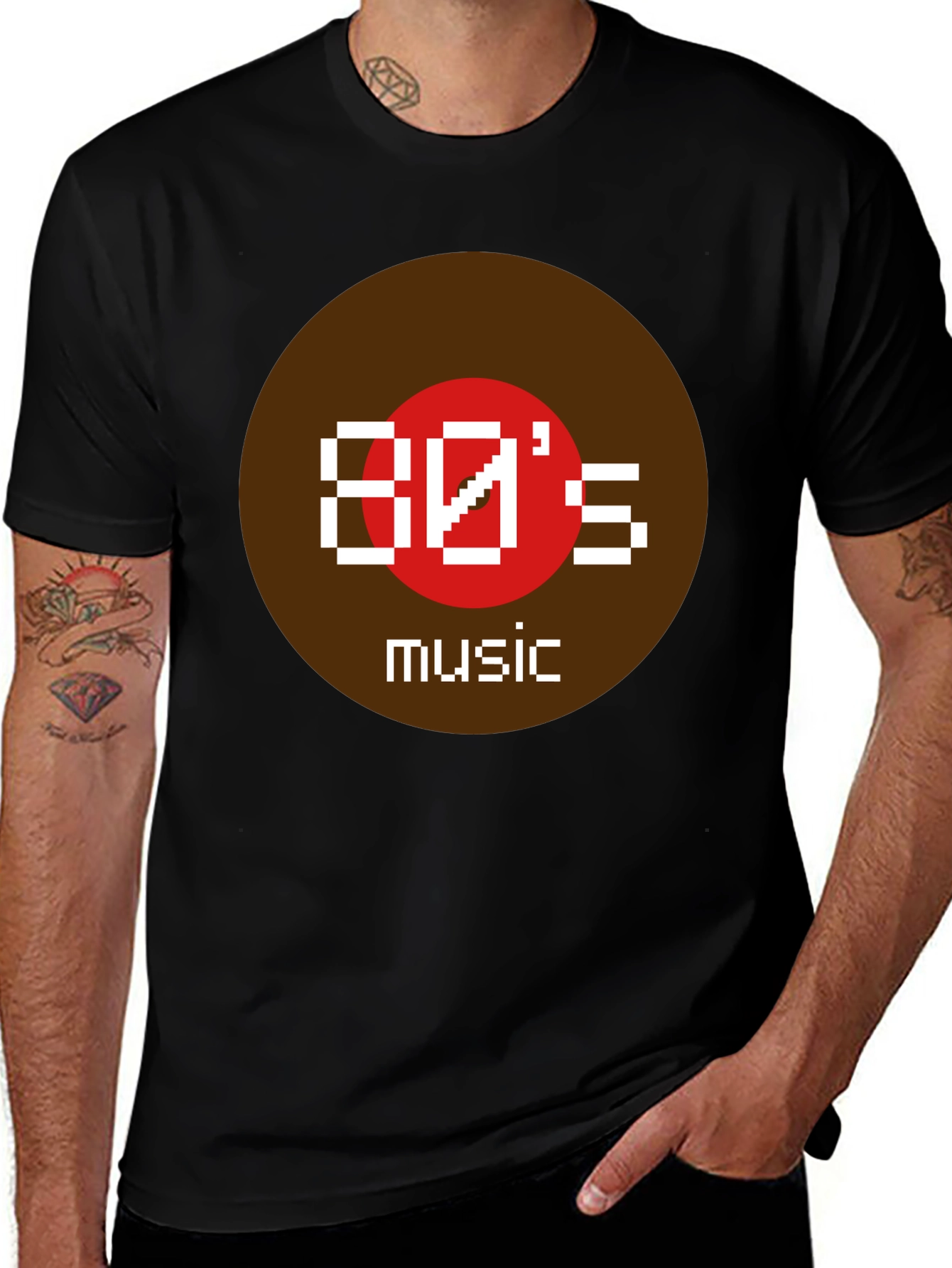 Retro 80's Music Pixel Art T-Shirt