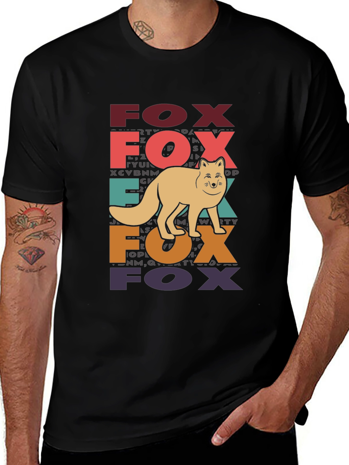 Variant 23 of Retro Fox Graphic T-Shirt - Fun Animal Tee