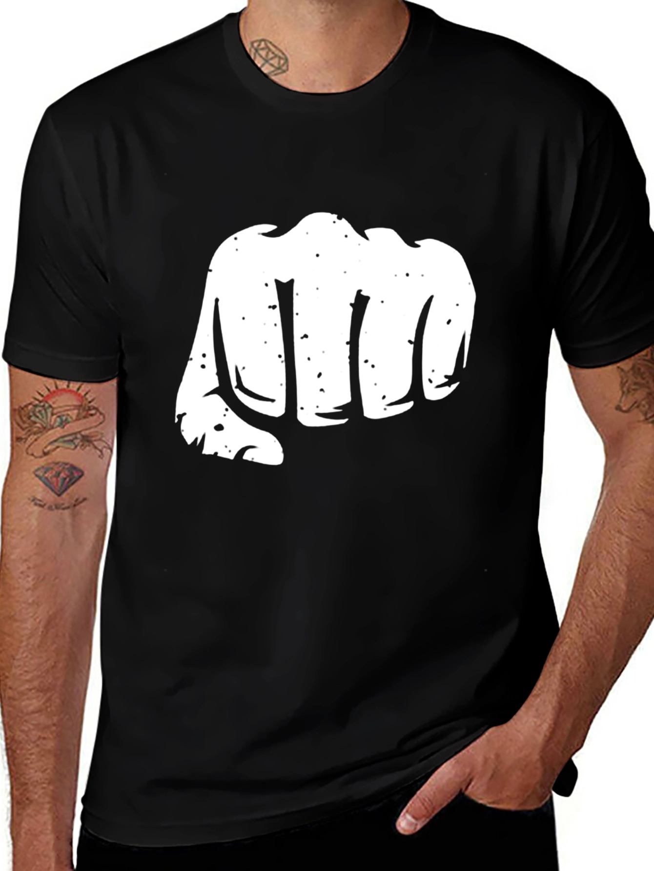 Variant 22 of Punch Graphic Black T-Shirt