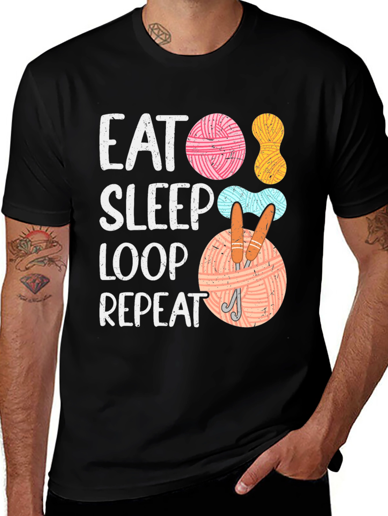 Variant 27 of Eat Sleep Loop Repeat Crafting T-Shirt