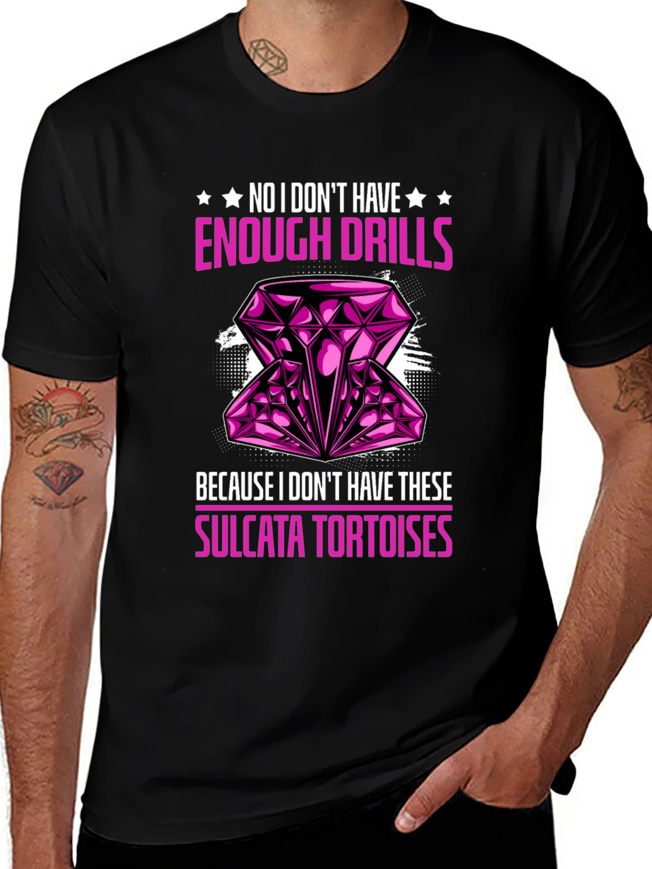 Variant 22 of Funny Sulcata Tortoise Drill T-Shirt