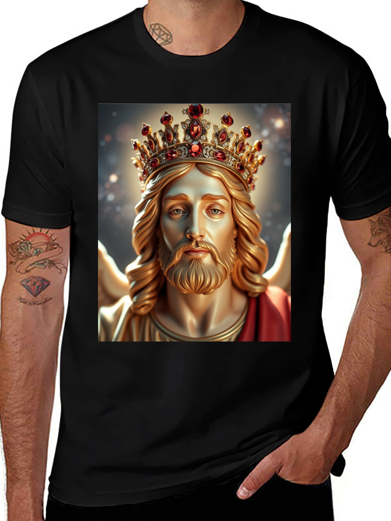 Jesus King Graphic Tee - Religious Apparel