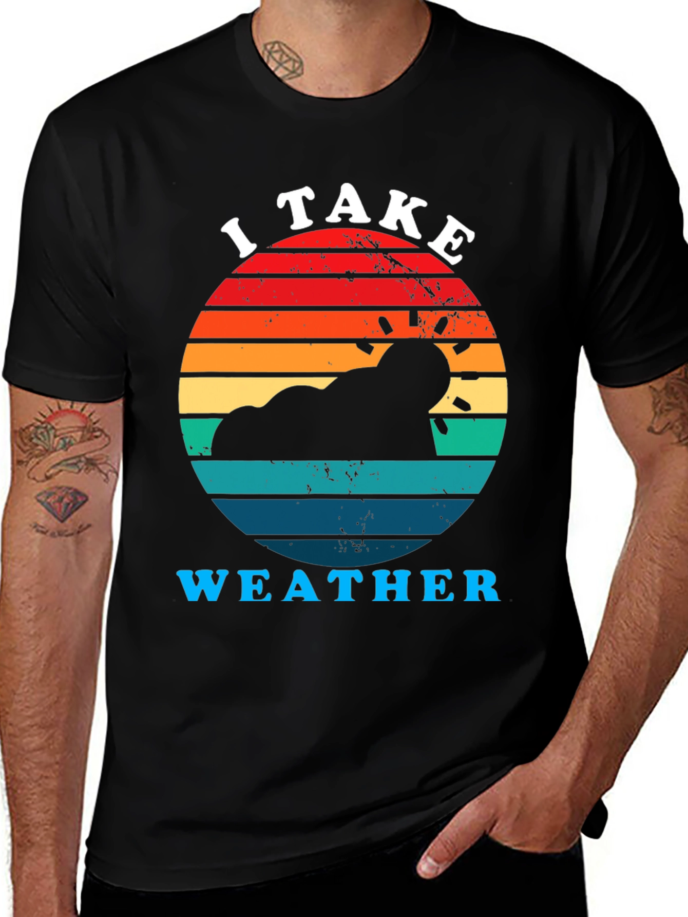 Variant 3 of I Take Weather T-Shirt - Funny Weather Humor Tee