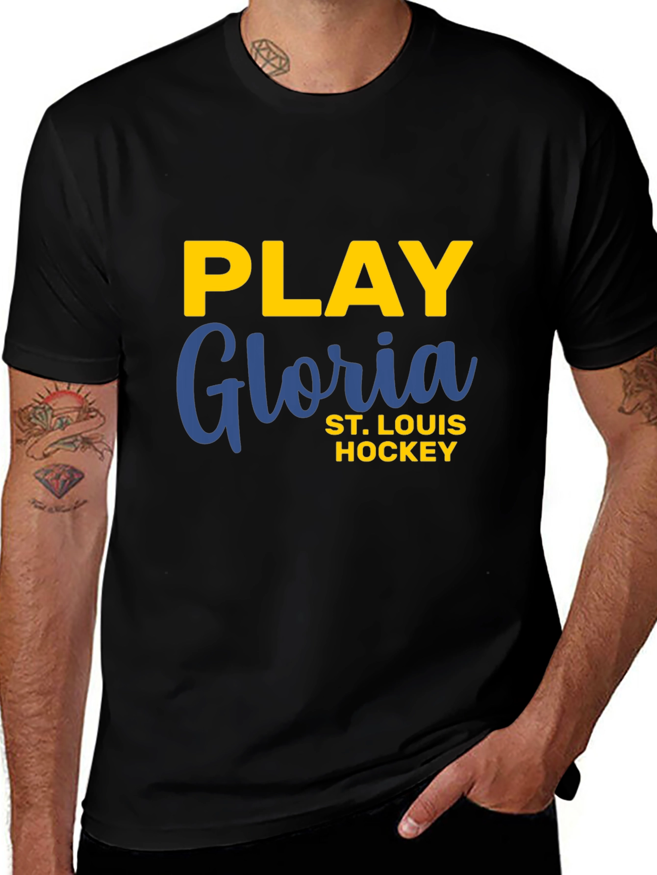 Variant 7 of St. Louis Hockey Play Gloria T-Shirt