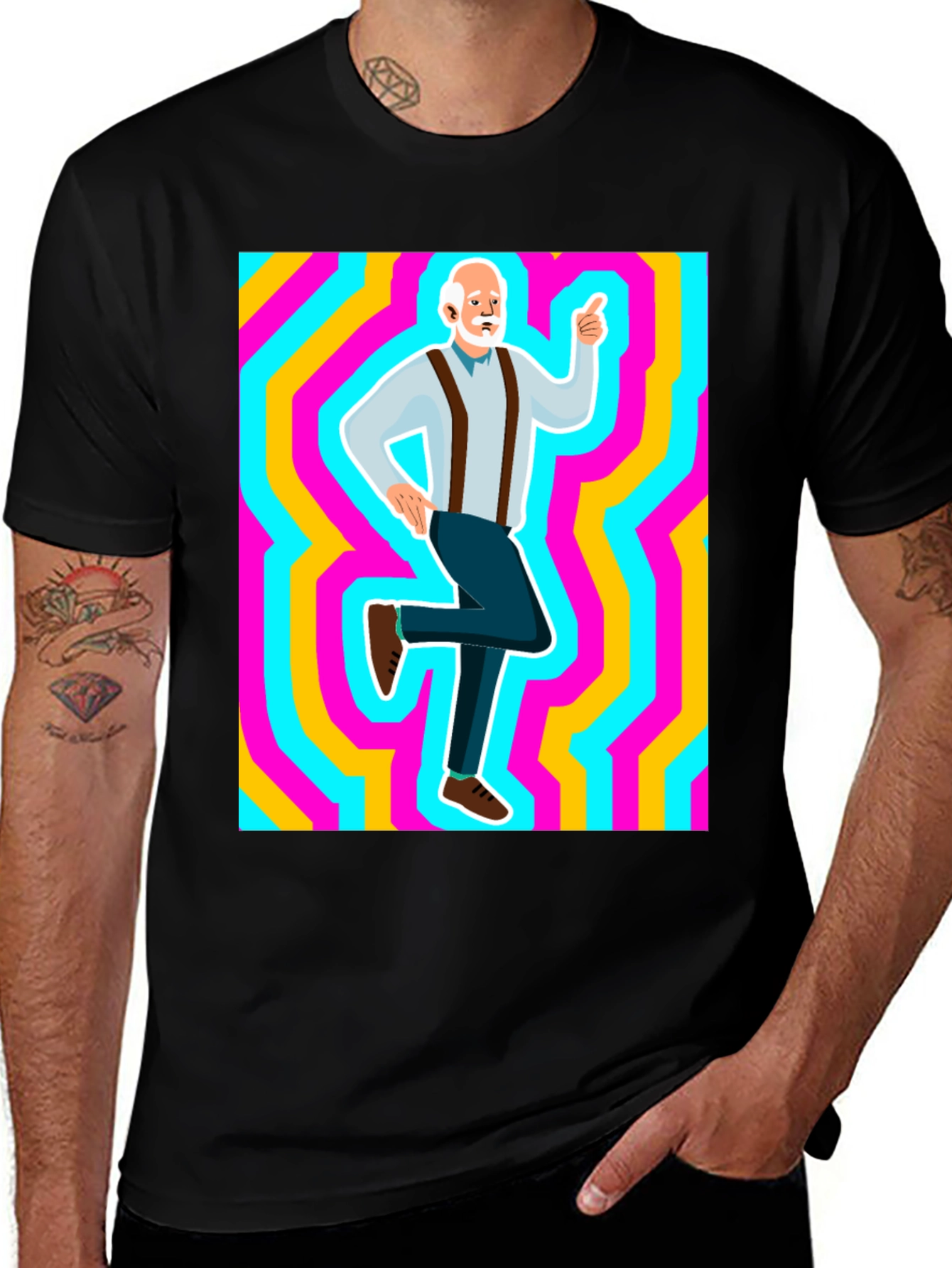 Variant 10 of Funky Old Man Graphic T-Shirt