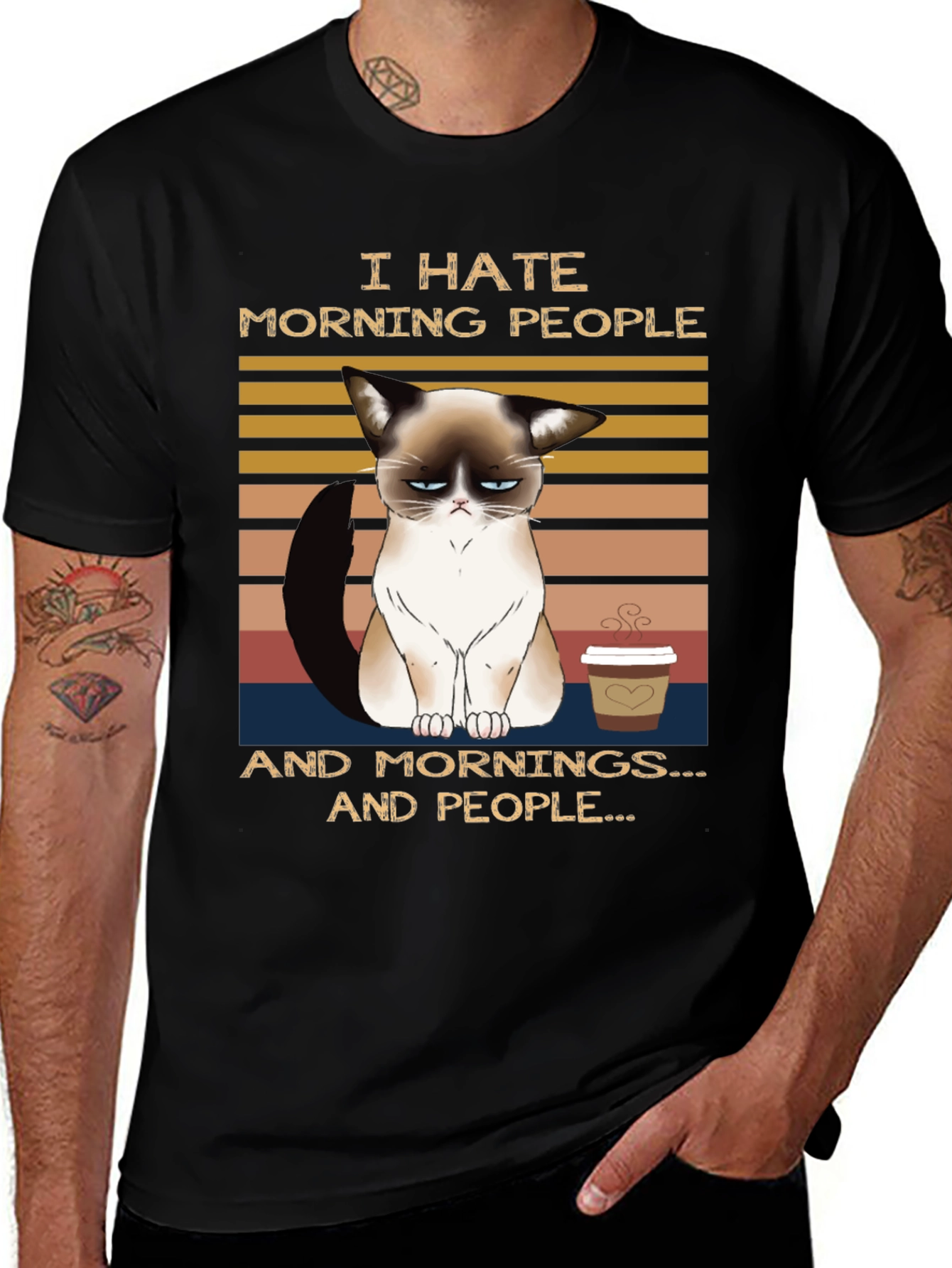 Grumpy Cat T-Shirt: I Hate Morning People