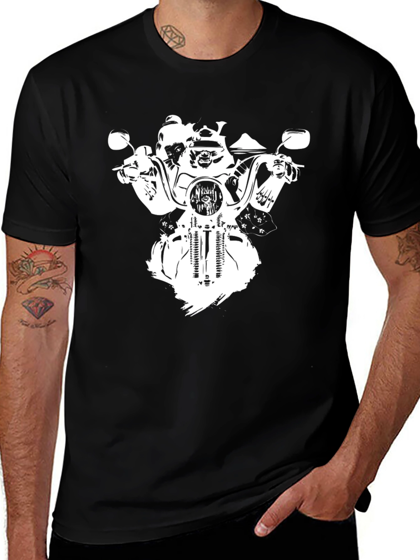 Variant 23 of Skull Rider Graphic Tee - Black