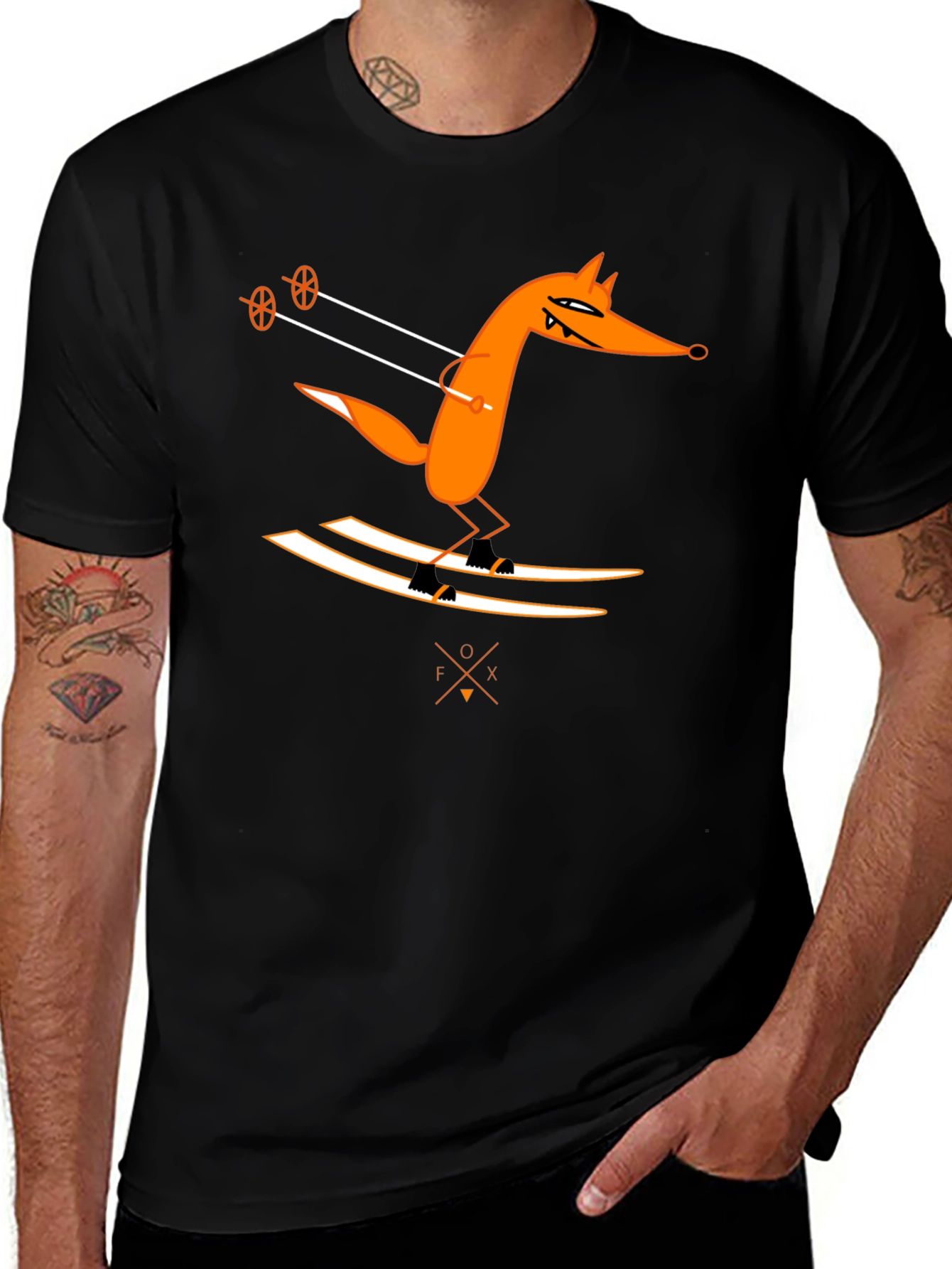 Skiing Fox Graphic Tee