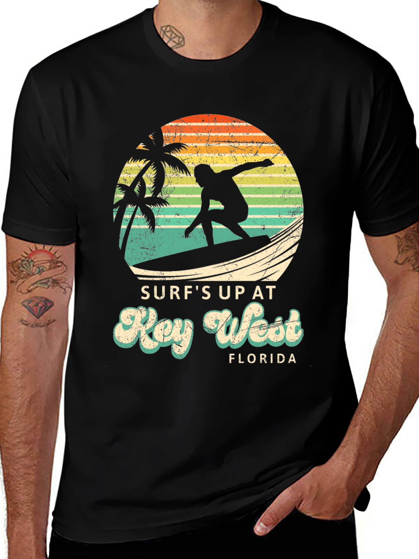 Variant 27 of Surf's Up at Key West Florida T-Shirt