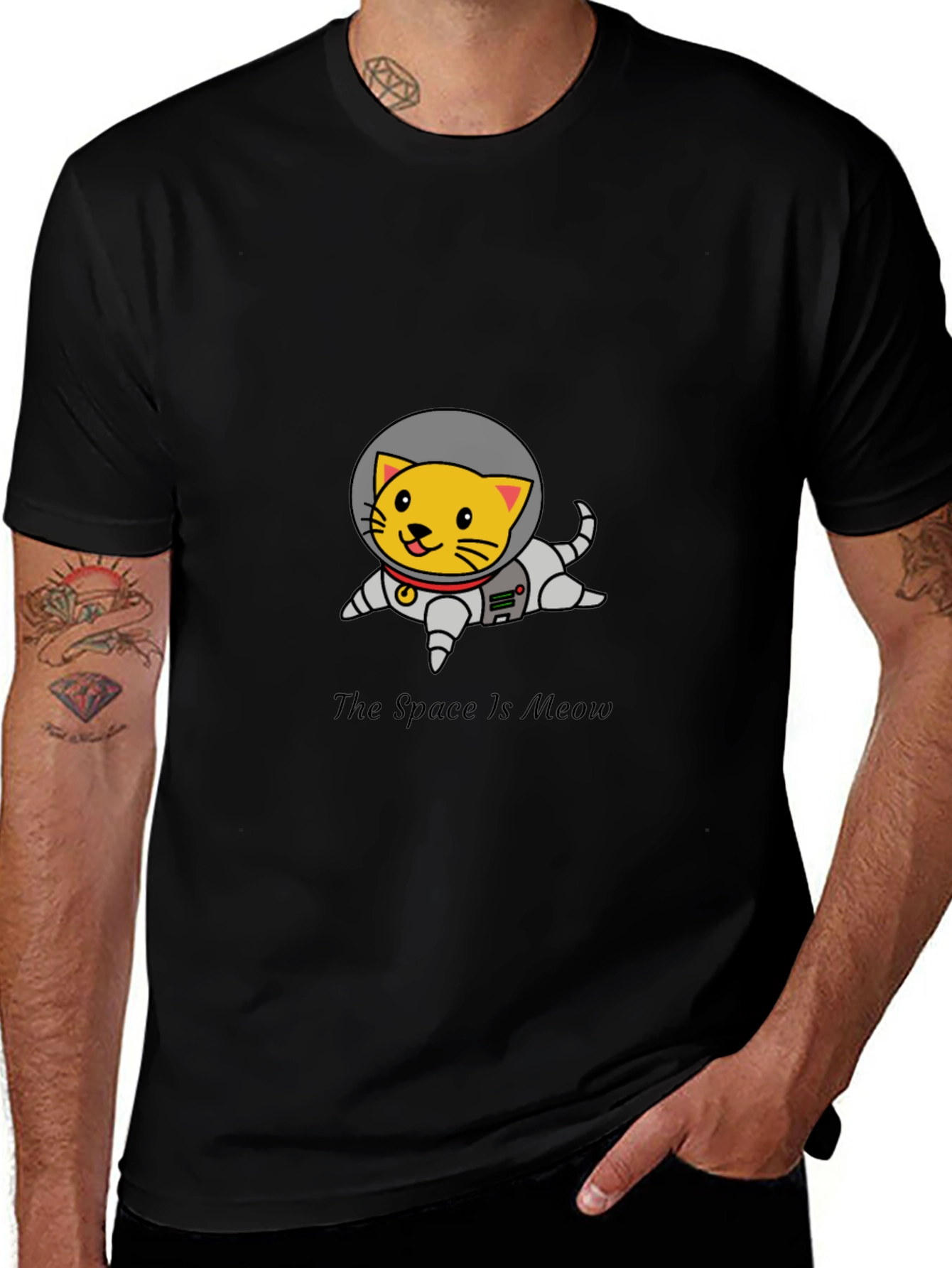 Variant 4 of Space Cat T-Shirt - Meow in Space