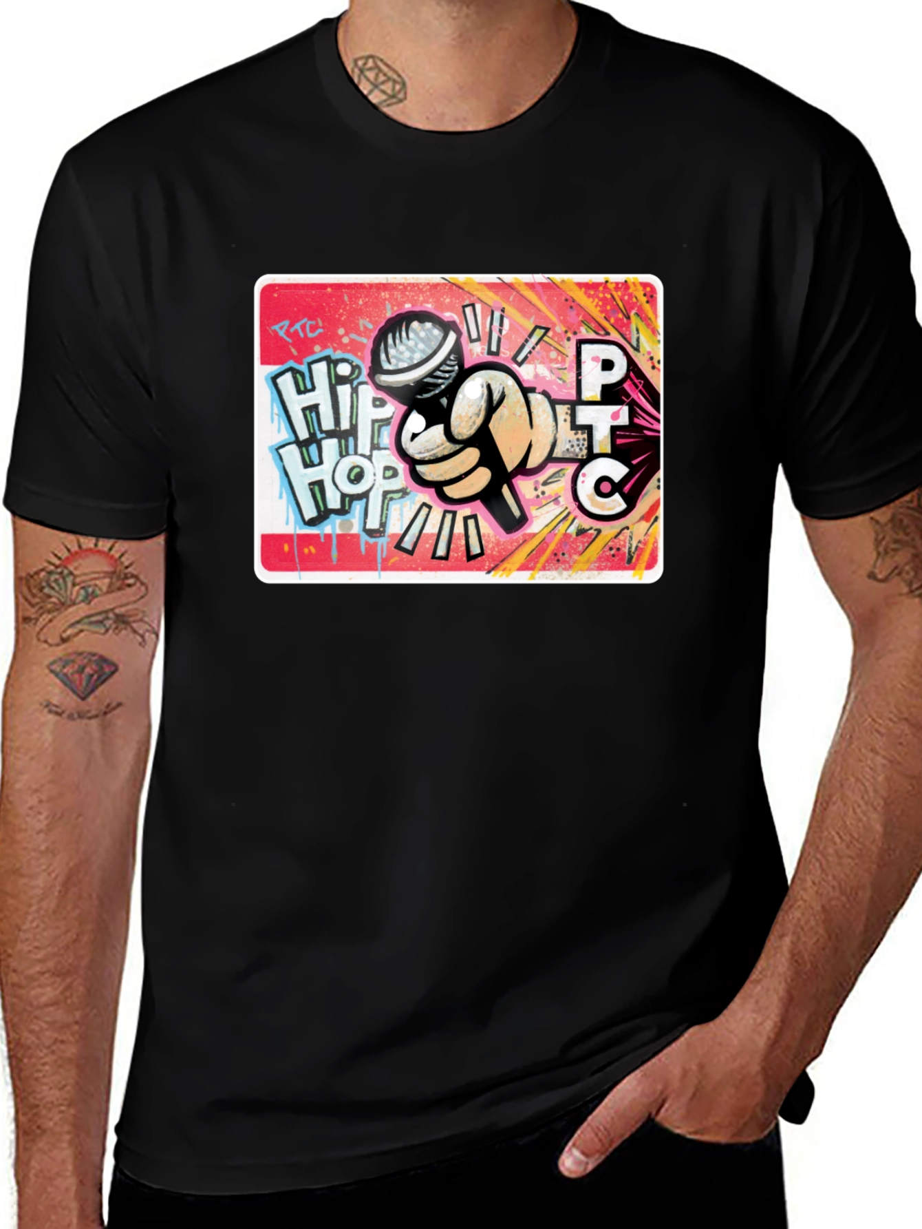 Variant 27 of Hip Hop Microphone Graphic T-Shirt
