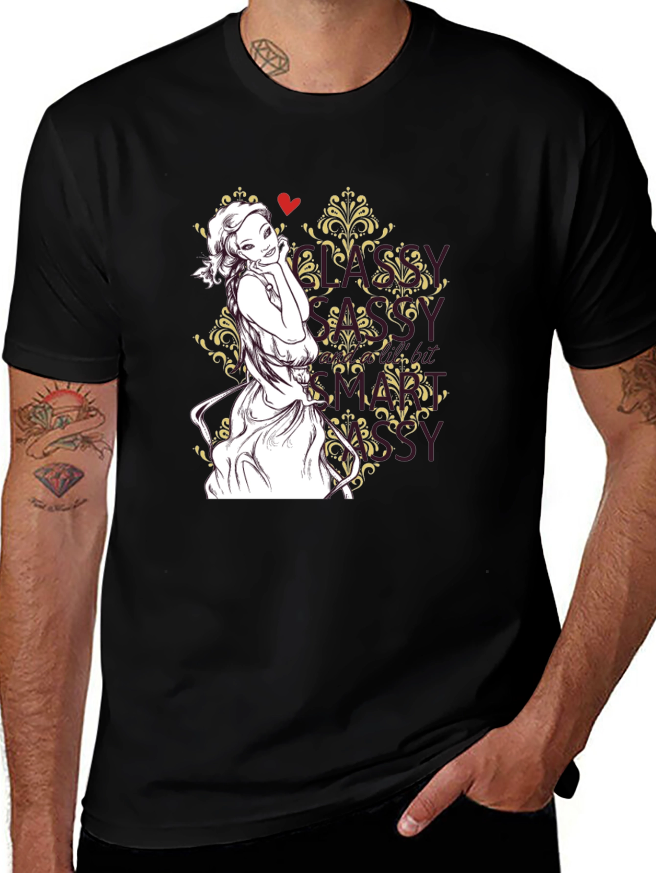 Variant 24 of Sassy Girl Graphic Tee - Black T-Shirt