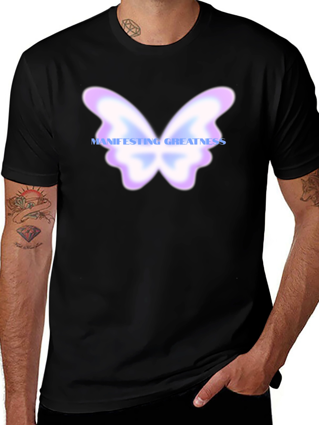 Variant 10 of Manifesting Greatness Butterfly Graphic Tee