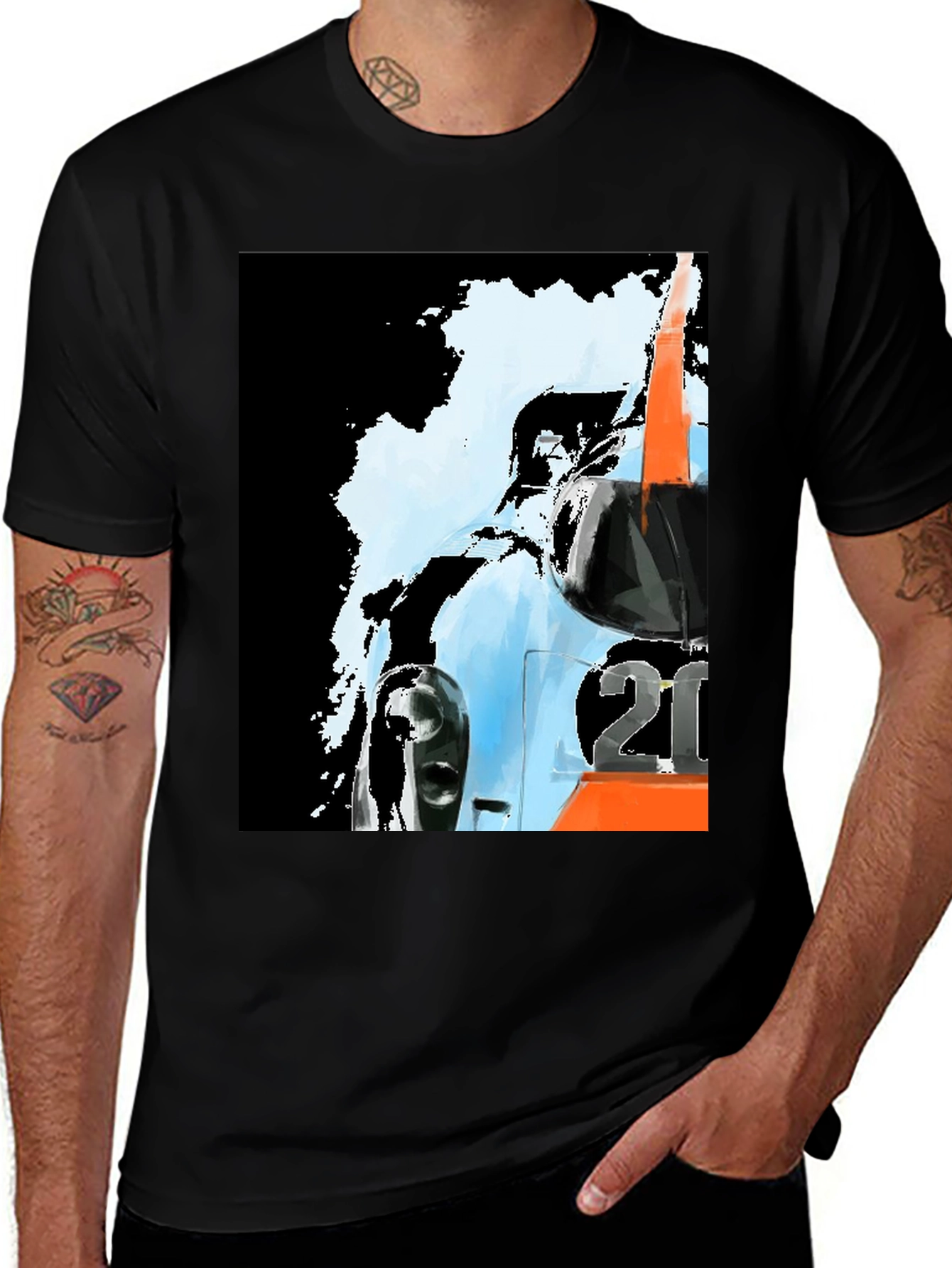 Gulf Racing 21 T-Shirt - Automotive Art Tee