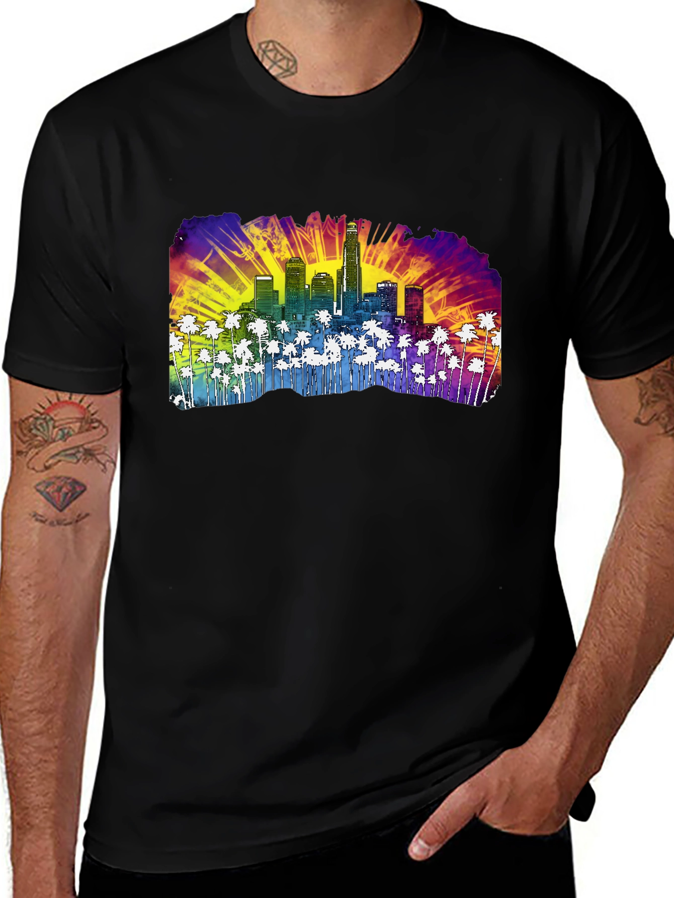 Variant 17 of LA Skyline Graphic Tee - California Dreams
