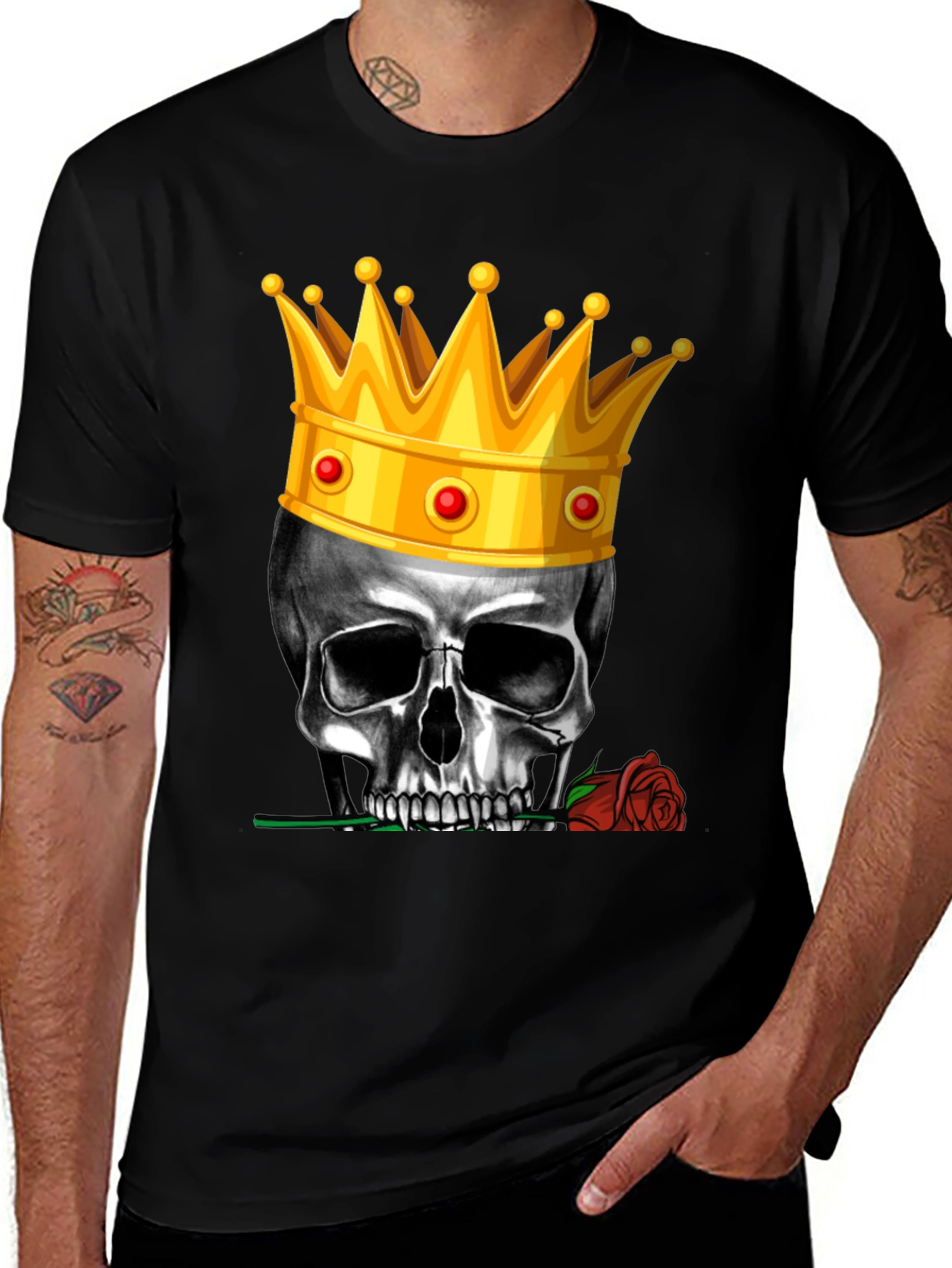 Variant 3 of Skull King T-Shirt - Rose and Crown