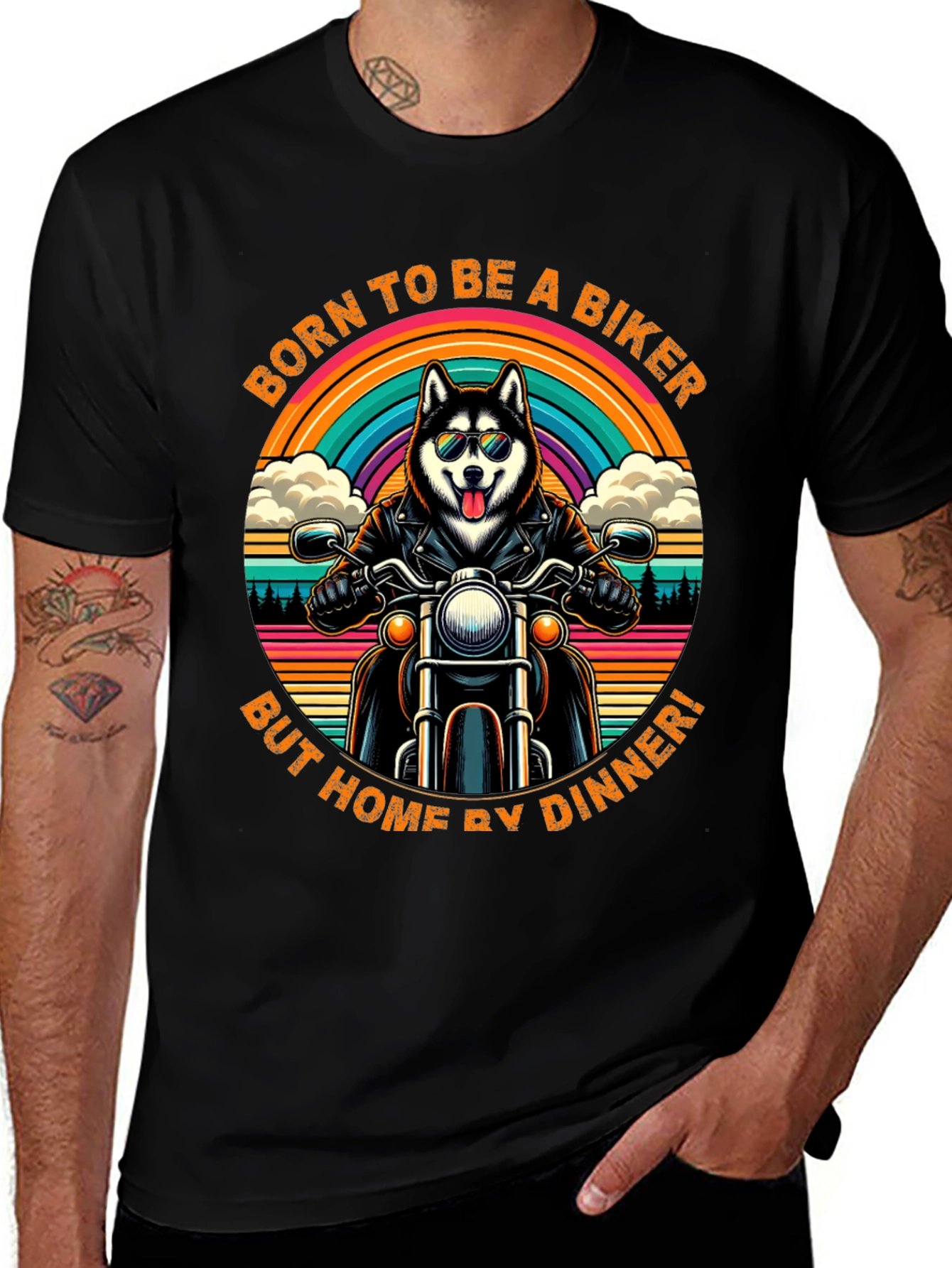 Variant 7 of Born to be a Biker T-Shirt