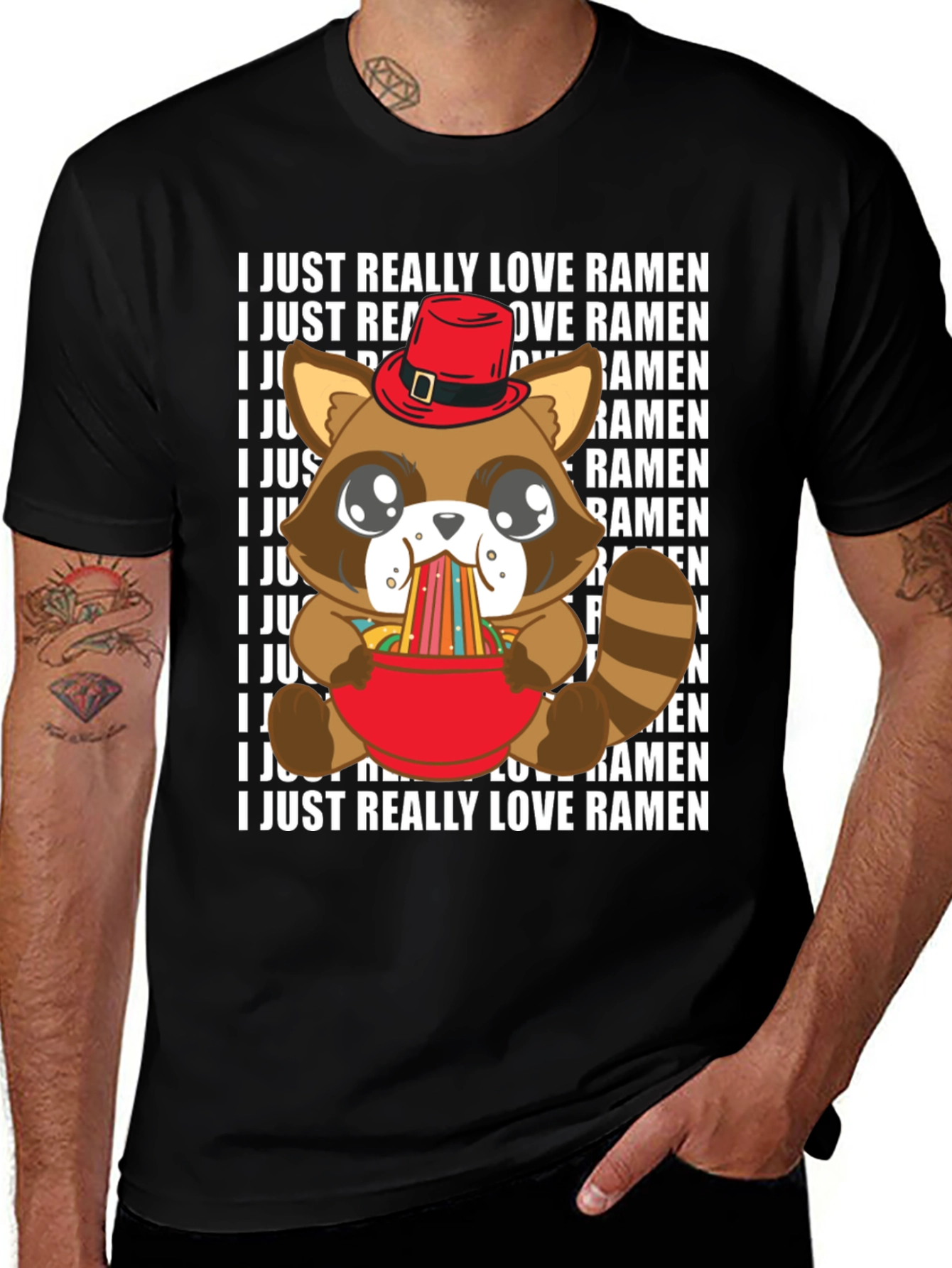 Ramen Loving Raccoon T-Shirt