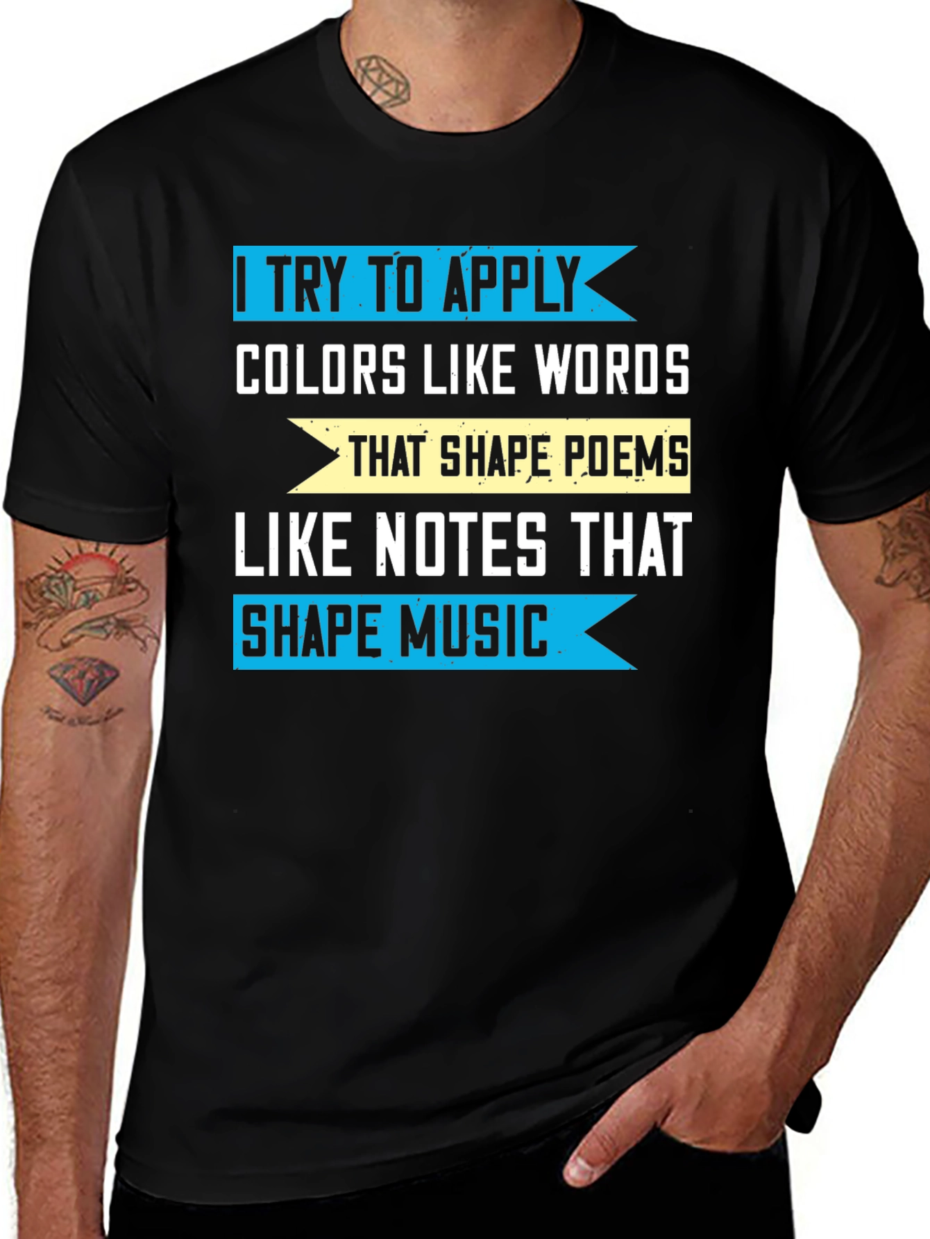 Variant 25 of Artistic Expression T-Shirt - Colors Like Words, Music