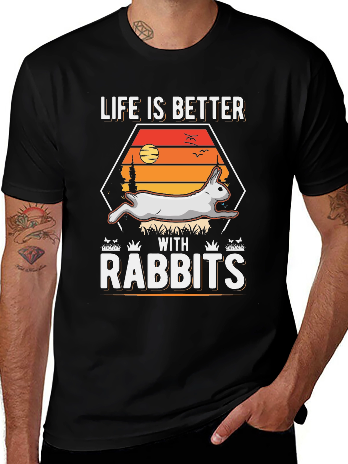 Variant 28 of Life is Better with Rabbits Graphic T-Shirt