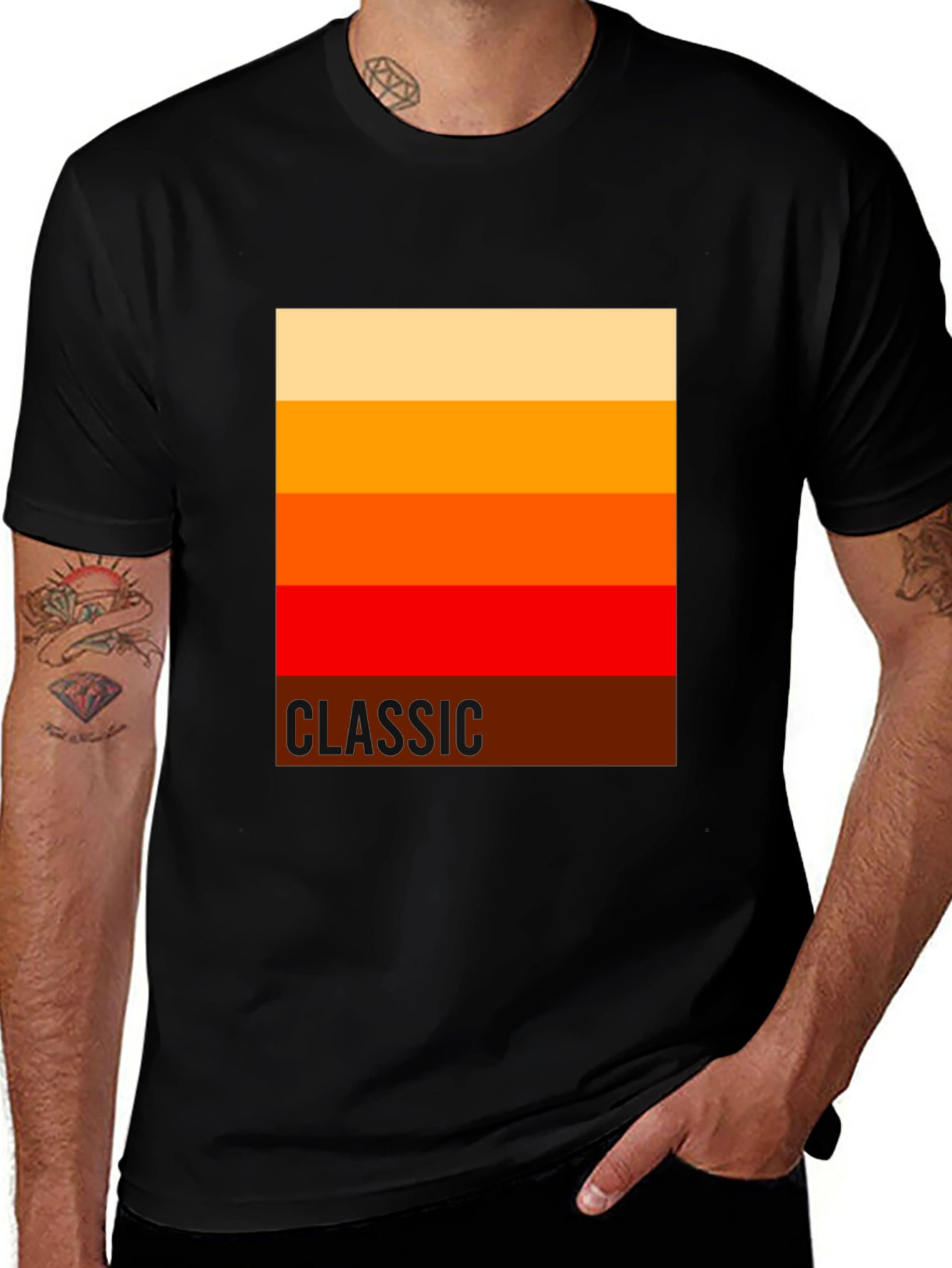 Variant 21 of Retro Striped Classic T-Shirt - Vintage Style