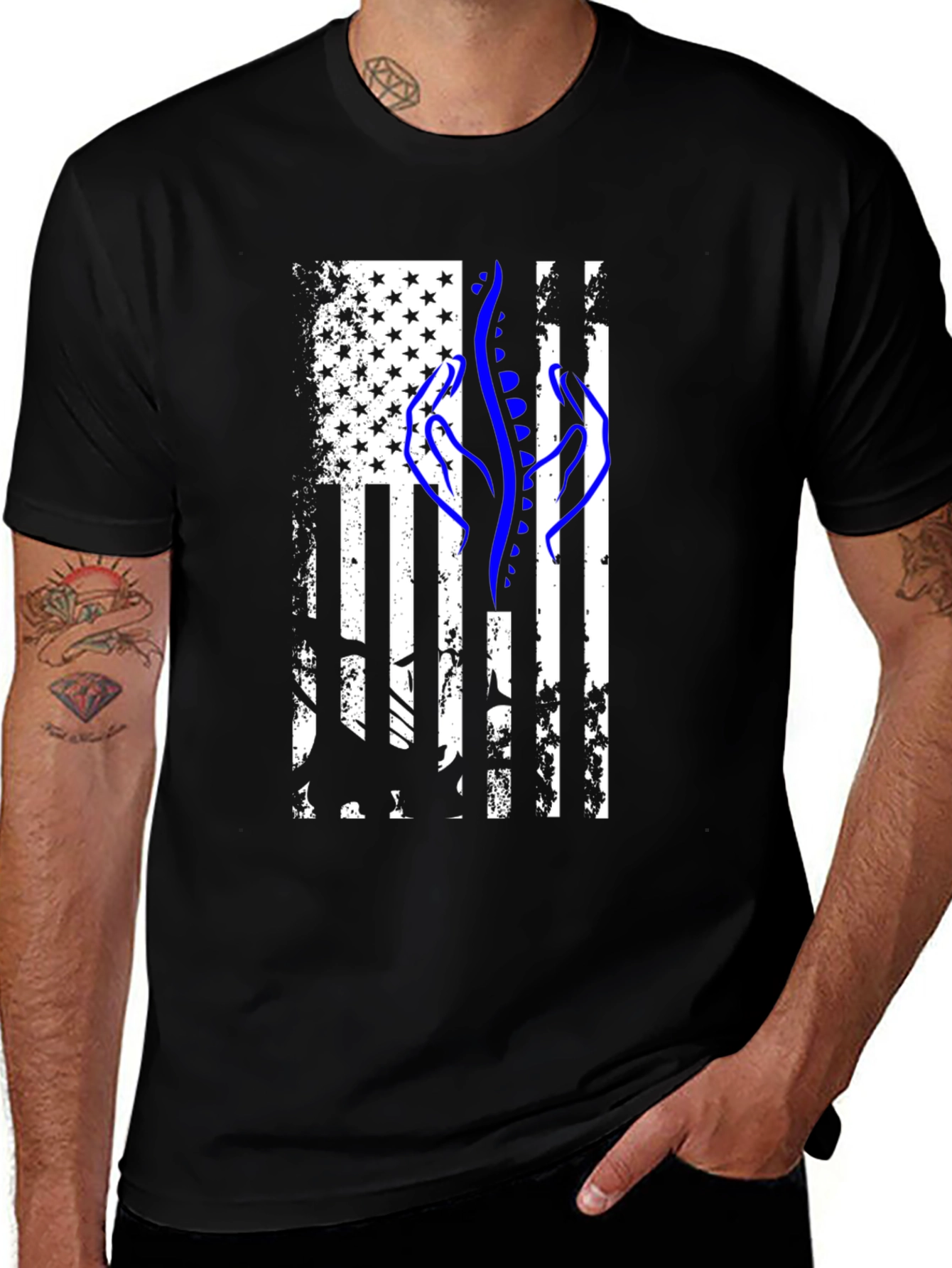 Variant 28 of Chiropractor American Flag T-Shirt